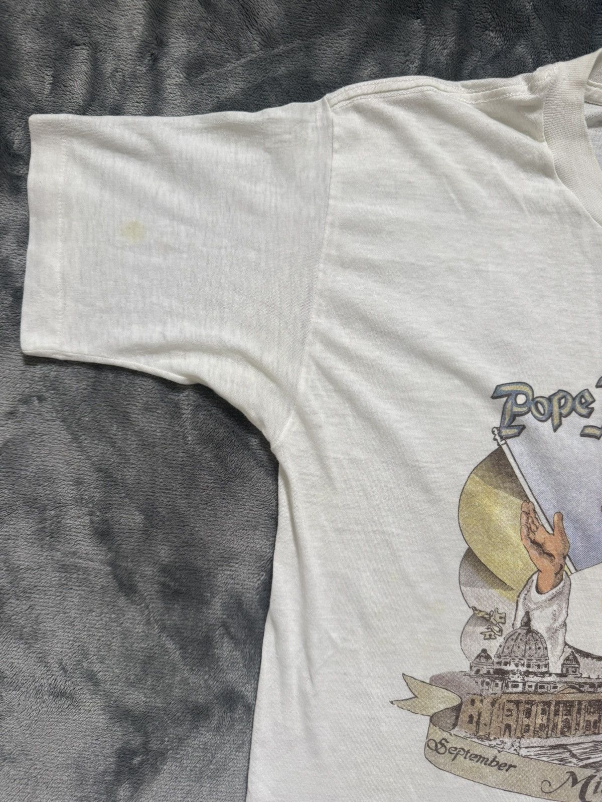 Vintage 1987 Pope John Paul II Miami FL Tee Single Stitch Vintage Size US M / EU 48-50 / 2 - 3 Thumbnail