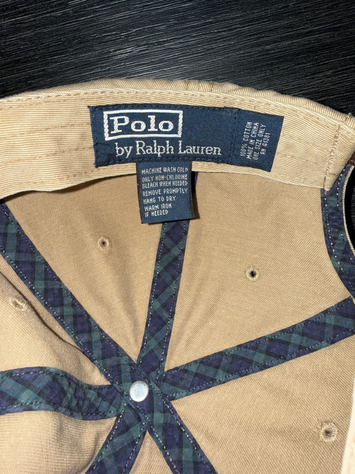 Polo Ralph Lauren Polo Ralph Lauren Crest Strapback Hat Khaki Leather Back Size ONE SIZE - 6 Thumbnail