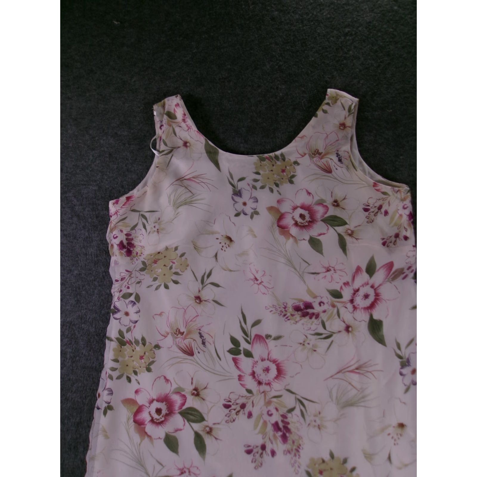 Mary McFadden VINTAGE Mary McFadden Dress Women 12 Pink Floral Resort Lined Maxi Sleeveless 90s Theme Size XL / US 12-14 / IT 48-50 - 2 Thumbnail