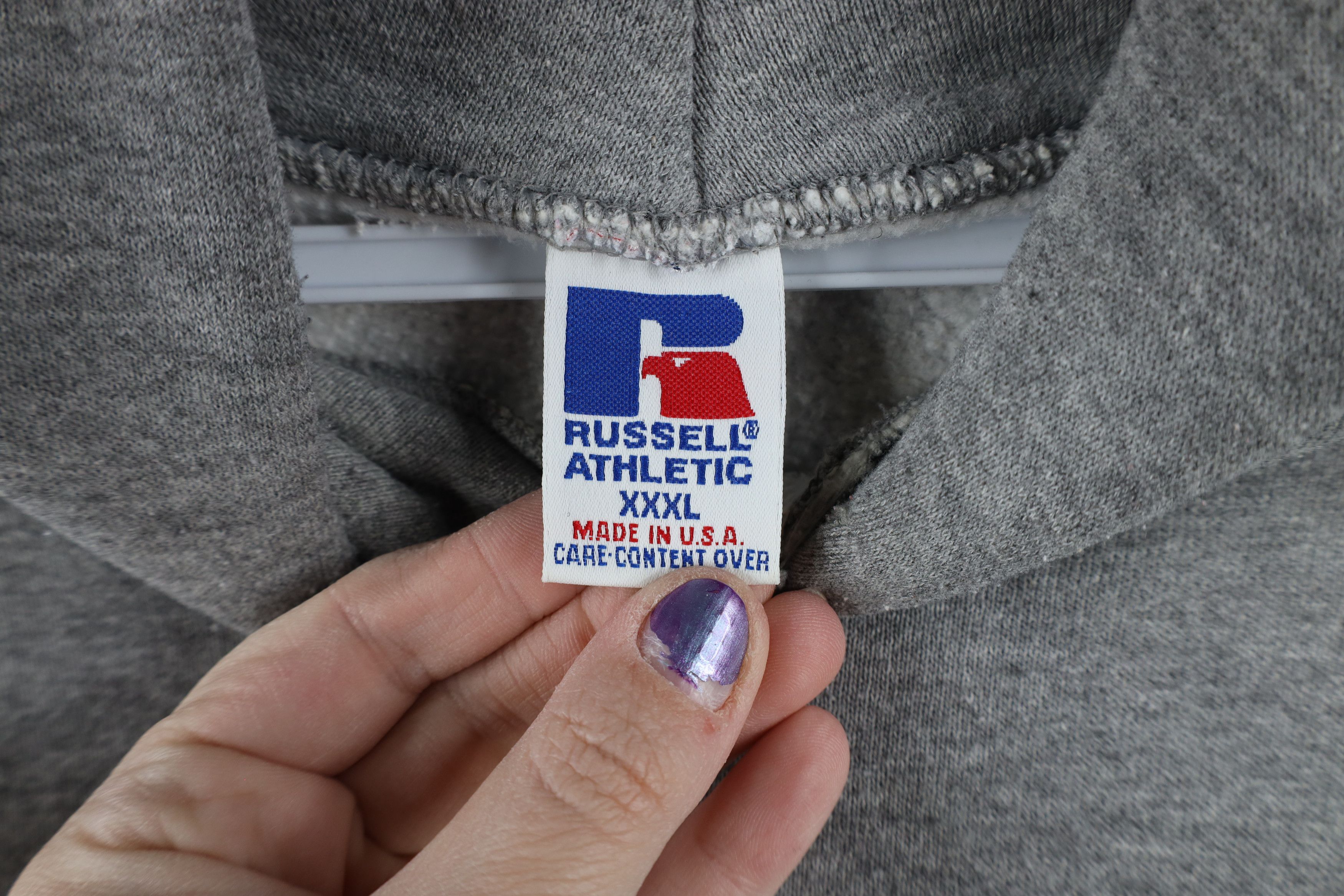 Russell Athletic × Vintage Vintage 90s Russell Athletic Track Hoodie Sweatshirt USA Size US XXL / EU 58 / 5 - 6 Thumbnail