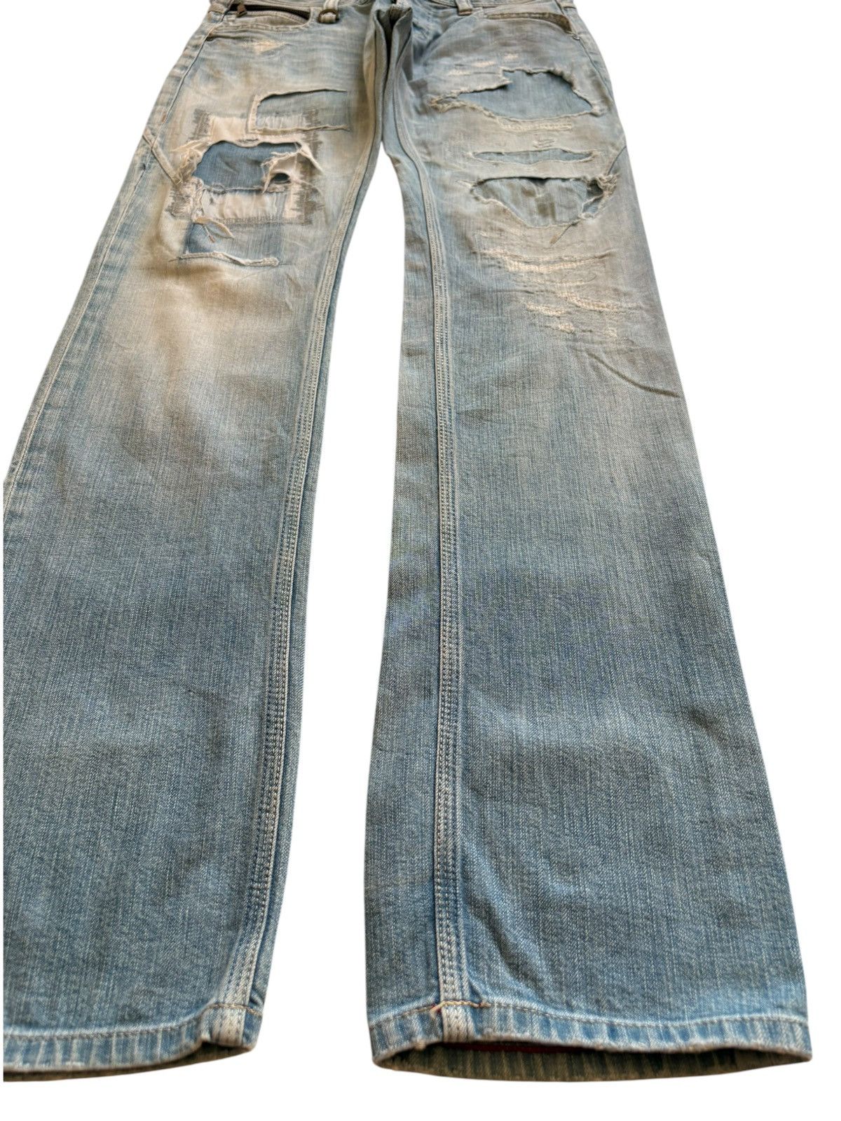 Japanese Brand Vintage Japanese Brand Patches Distressed Ripped Jeans Size US 30 / EU 46 - 7 Thumbnail