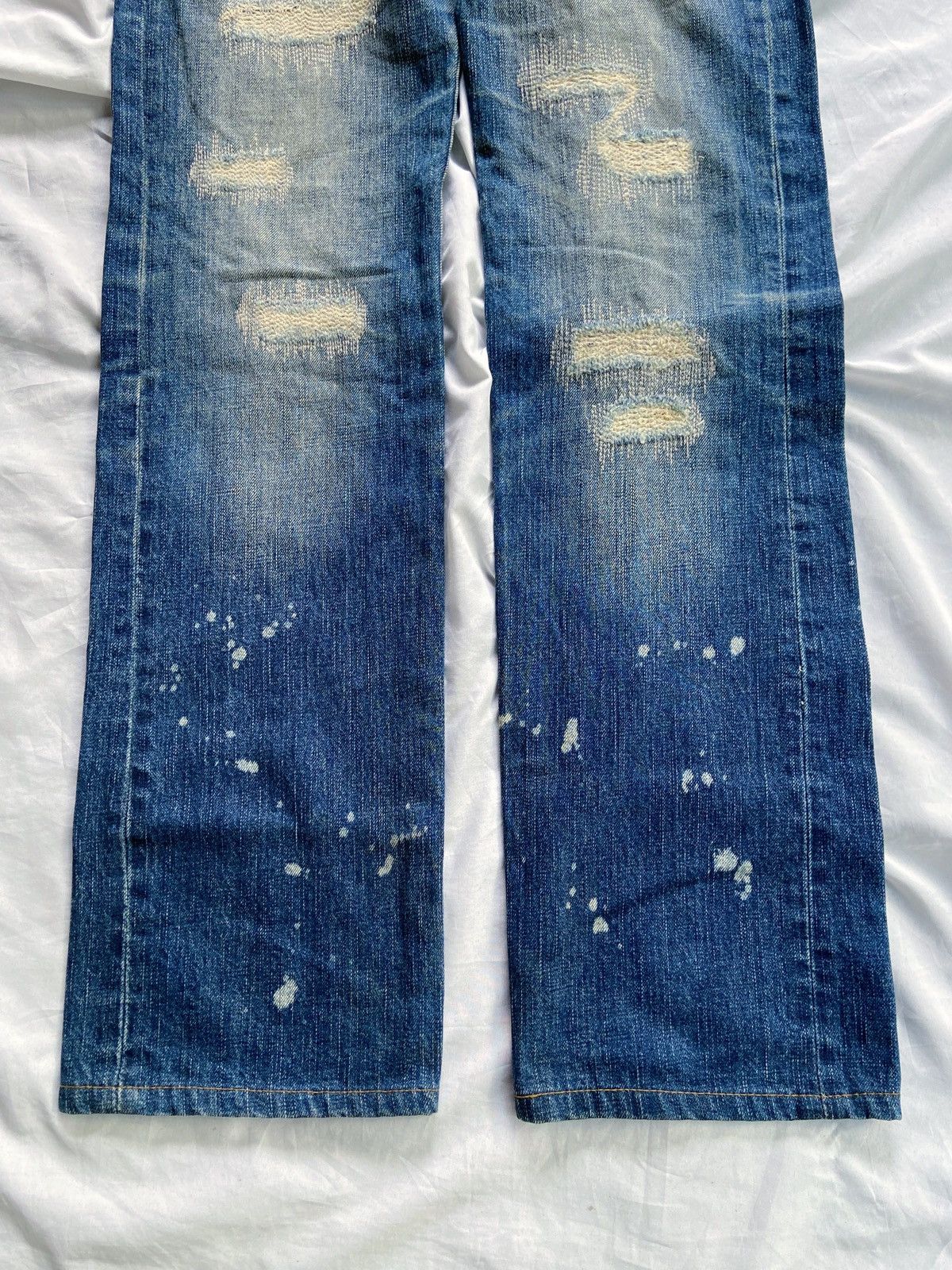 PPFM COOK JEANS #E99 DISTRESSED PUNK DENIM Size US 31 - 6 Thumbnail