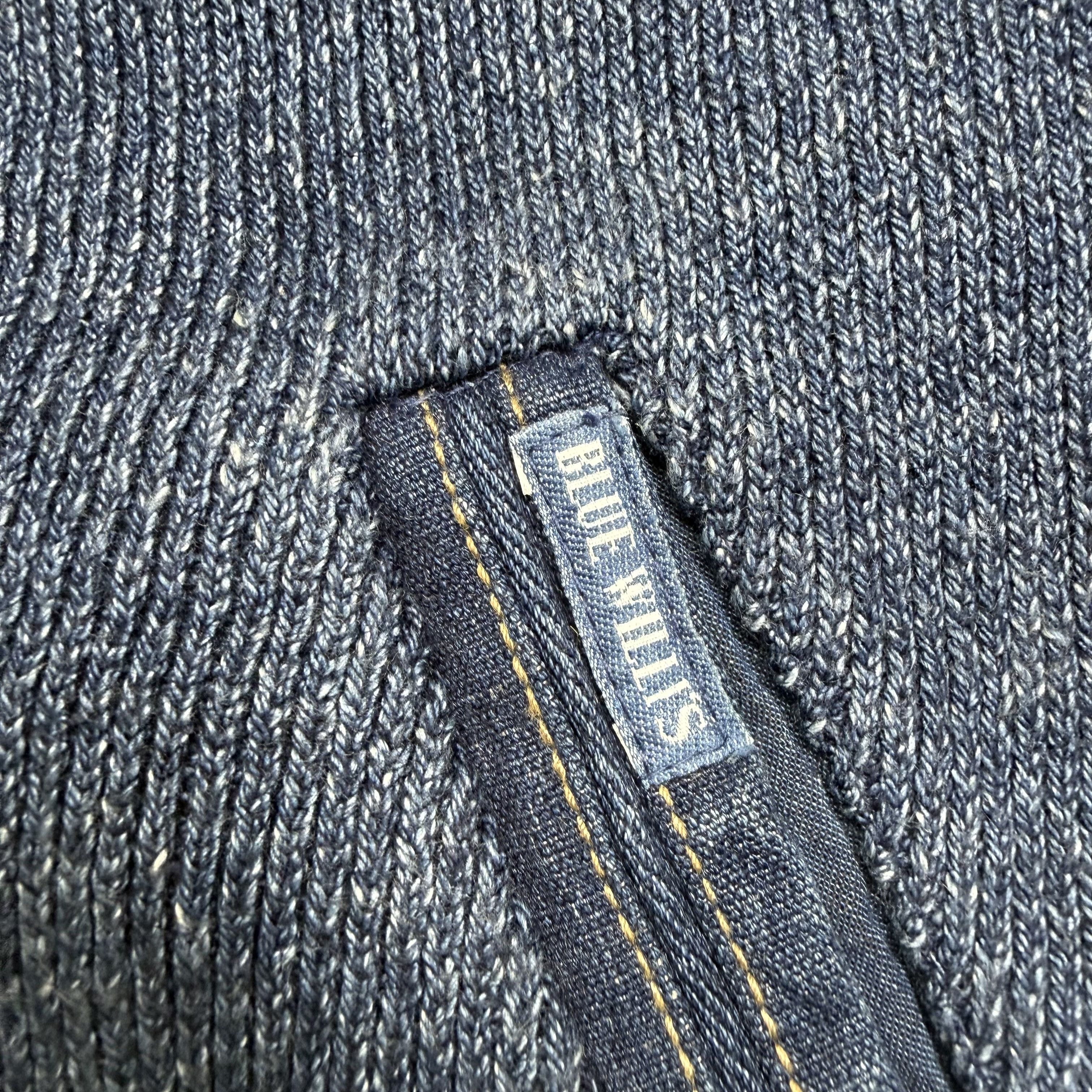Vintage Blue Willi's Indigo Knit Cardigan Sweater Size US M / EU 48-50 / 2 - 5 Thumbnail