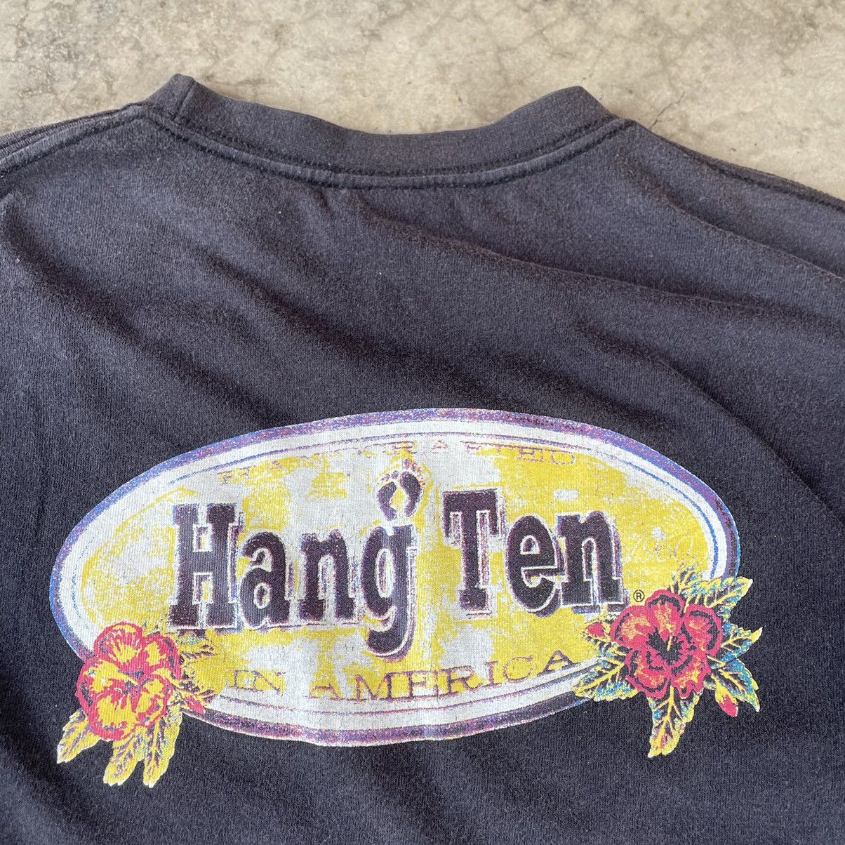Hang Ten × Vintage 🔥Trash🔥Vintage Hang Ten In America Surfing Sun Faded Tee Size US M / EU 48-50 / 2 - 2 Thumbnail
