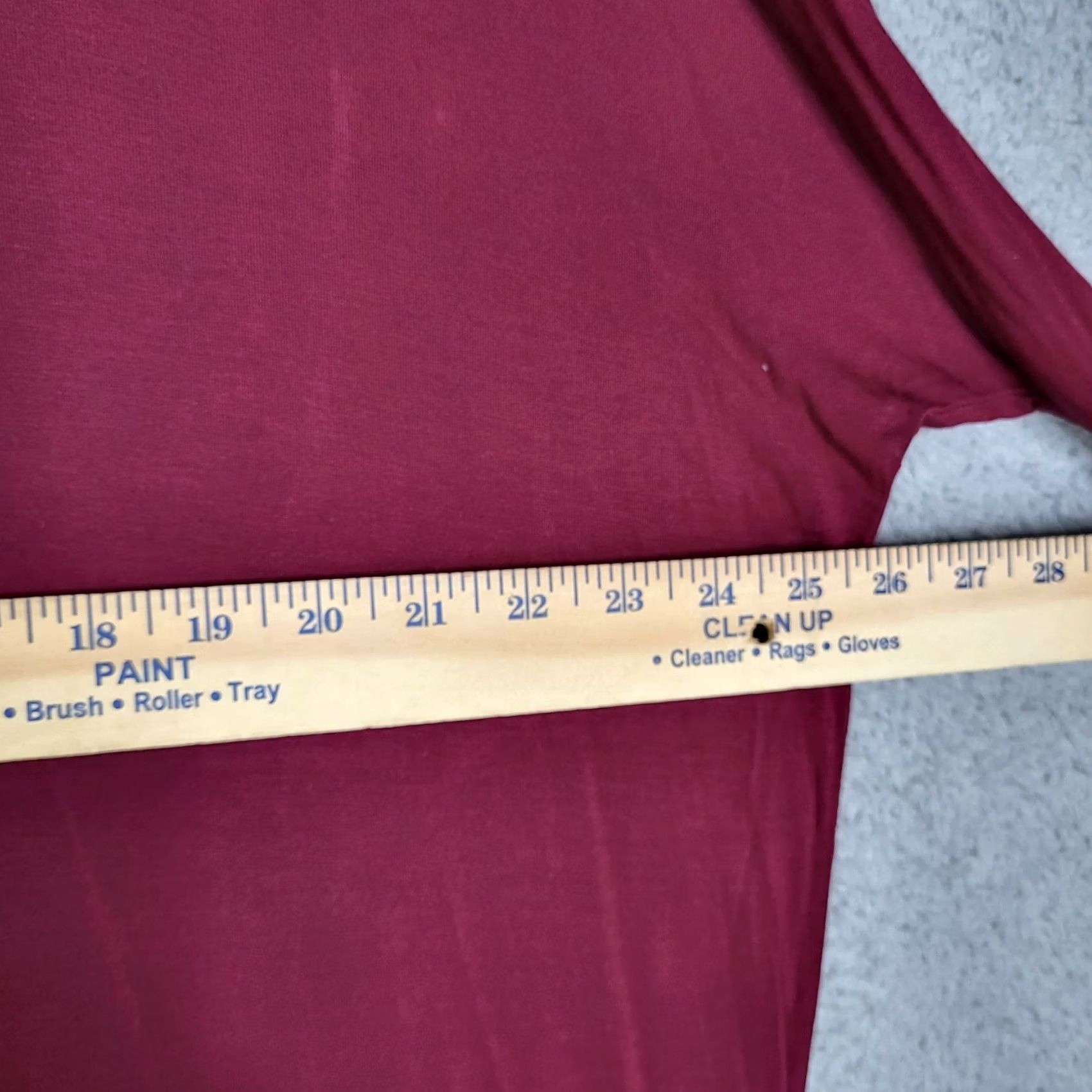 Michael Stars Michael Stars Burgundy Round Neck Women's Stretch Tunic top OS Regular Size One Size Blouse Size ONE SIZE - 5 Thumbnail