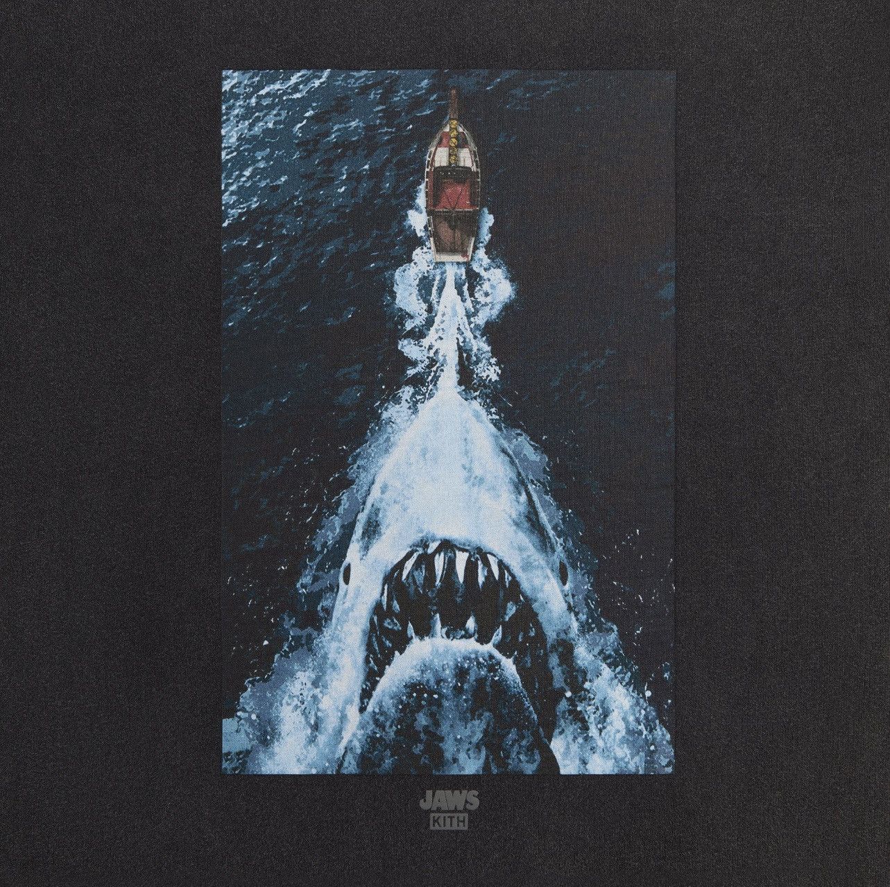 トップス Kith for JAWS Boat Poster Vintage Tee L Kith x JAWS Japanese Poster Vintage Tee Black Size L Brand New