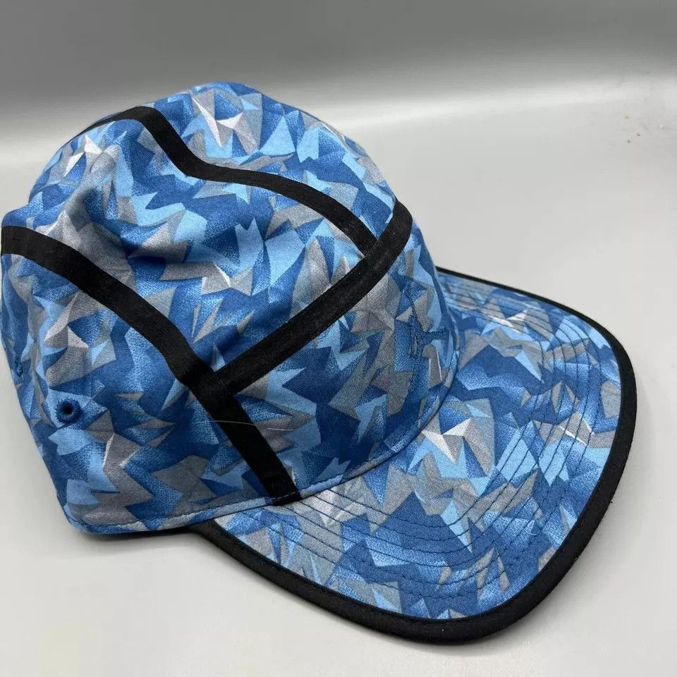 Jordan Brand Air Jordan 5 Panel Hat Blue Camo Jumpman Strap back Cap Size ONE SIZE - 3 Thumbnail