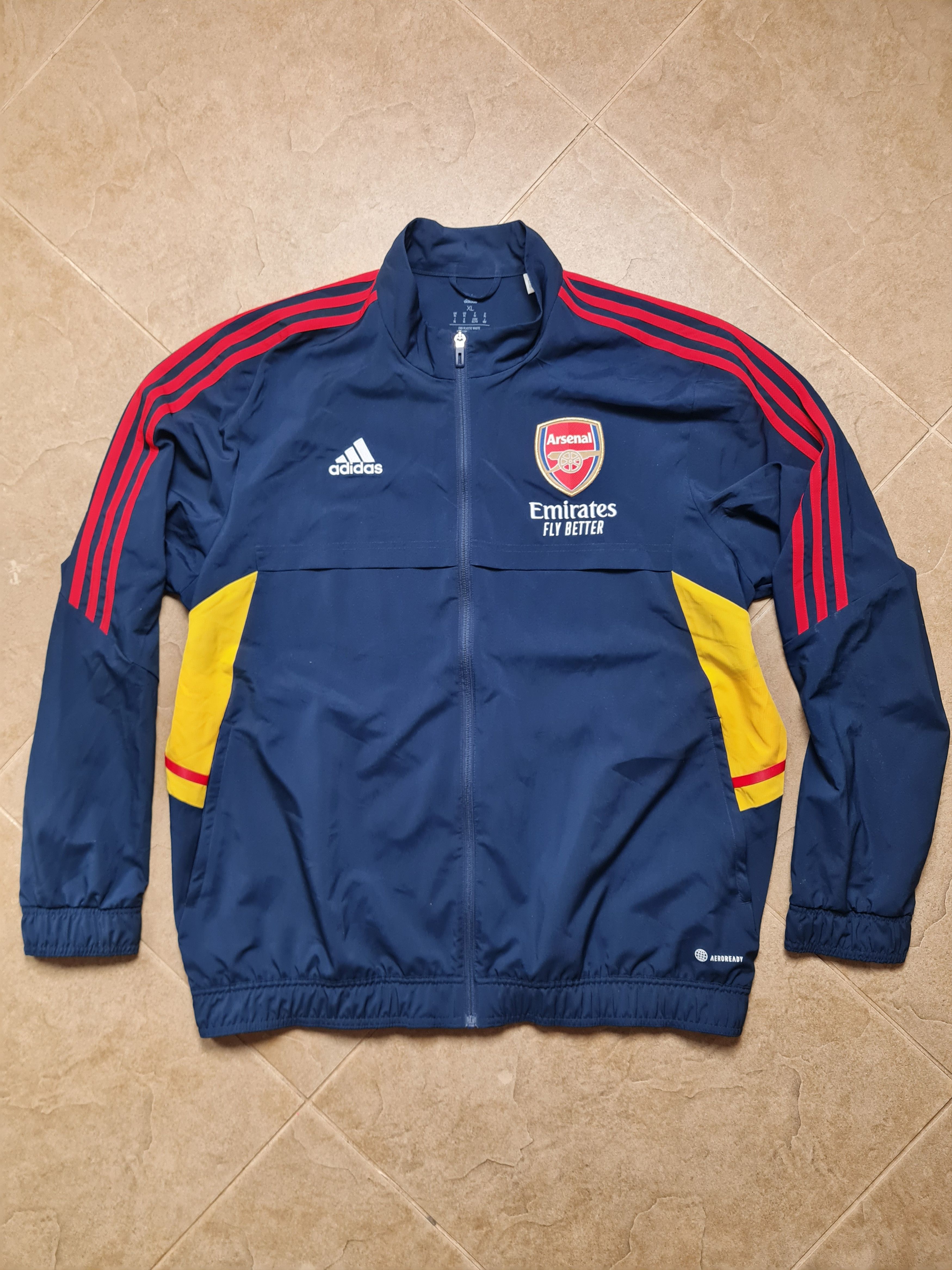 Adidas Track Top Adidas Football Jacket Arsenal 2022/2023 Soccer Size US XL / EU 56 / 4 - 16 Thumbnail