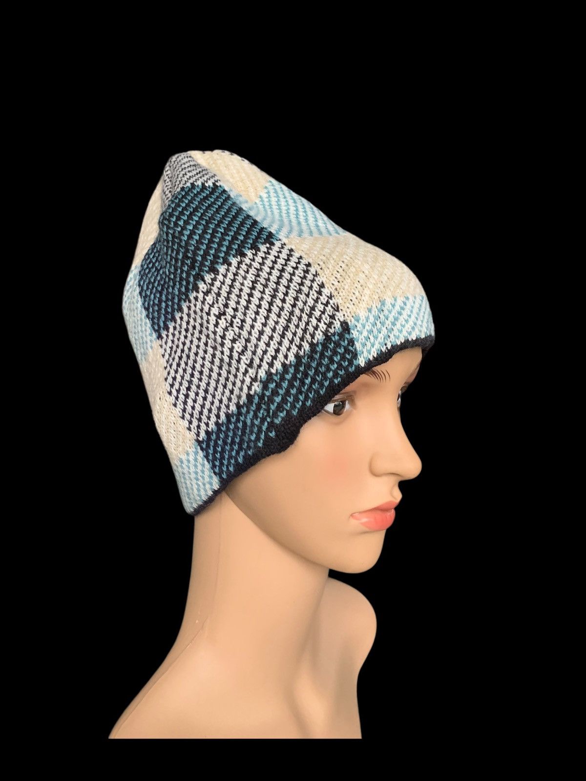 Japanese Brand × Kapital × Vintage Crochet Knitt Hat Bondage Big Beanie Square Japanese Brand Size ONE SIZE - 2 Thumbnail
