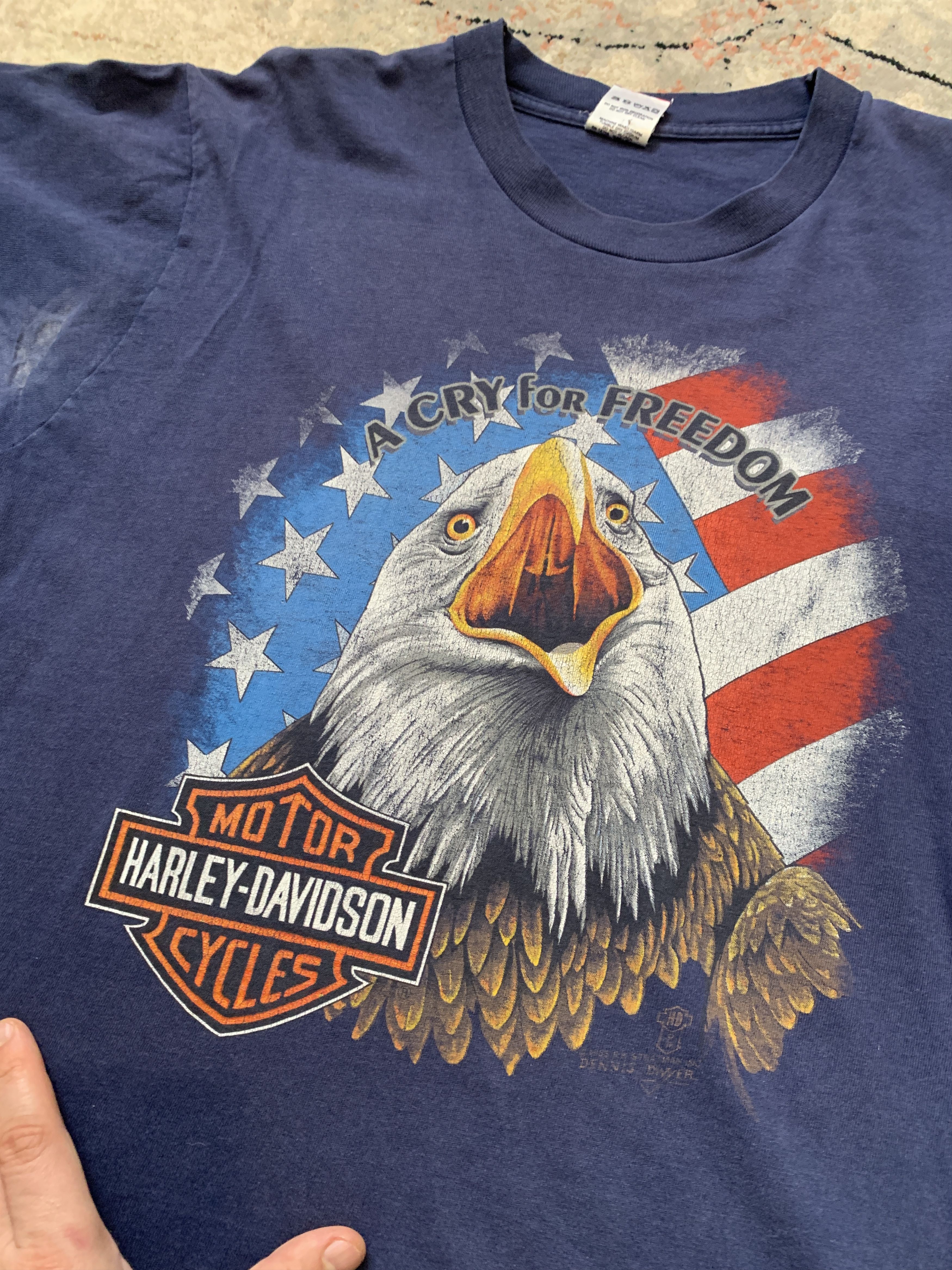 Fruit Of The Loom Harley-Davidson 1988 House Of Harley Vintage Tee Size US L / EU 52-54 / 3 - 3 Thumbnail