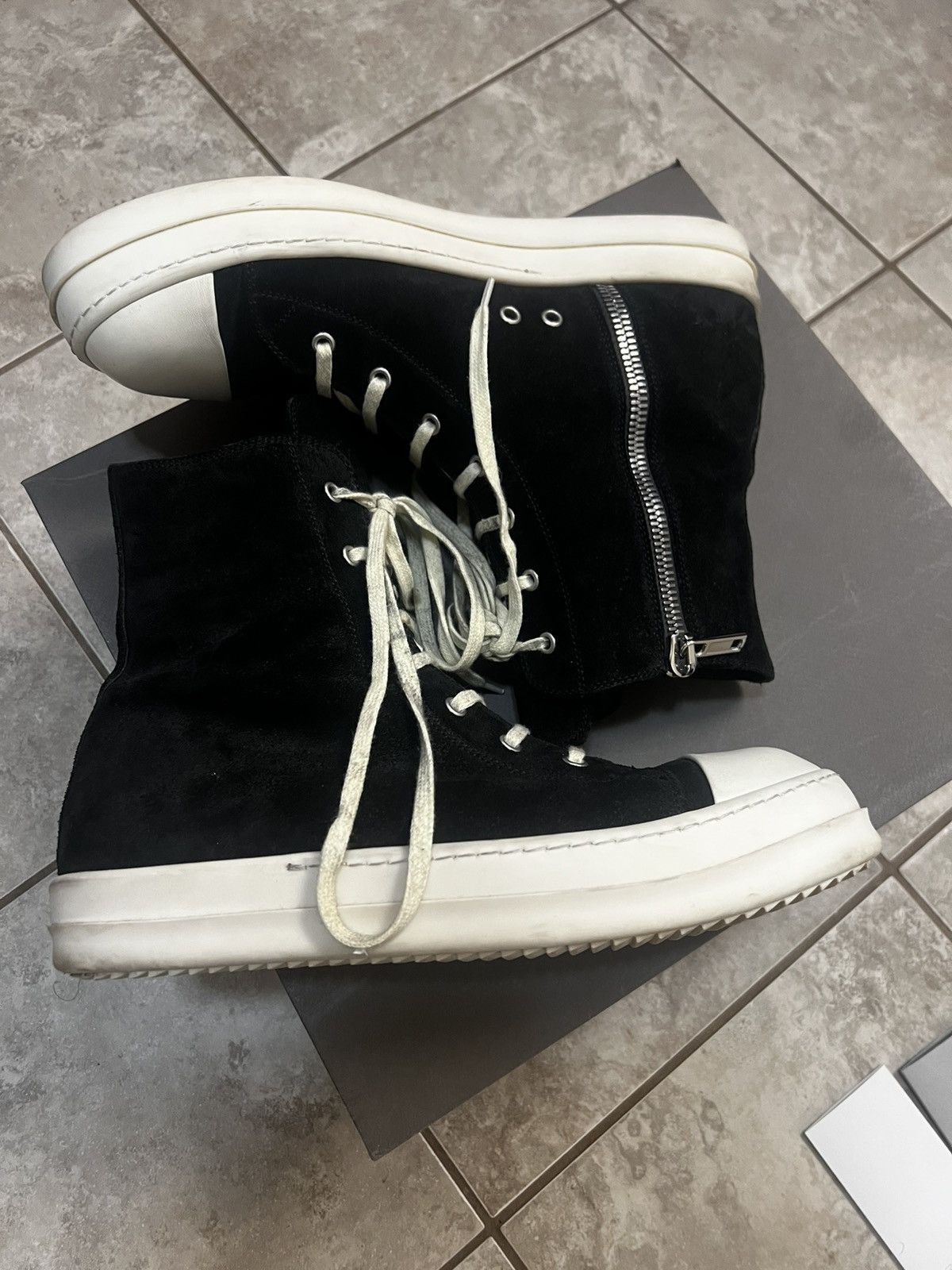 Rick Owens Rick Owens Suede Leather Ramones Size US 12 / EU 45 - 2 Thumbnail