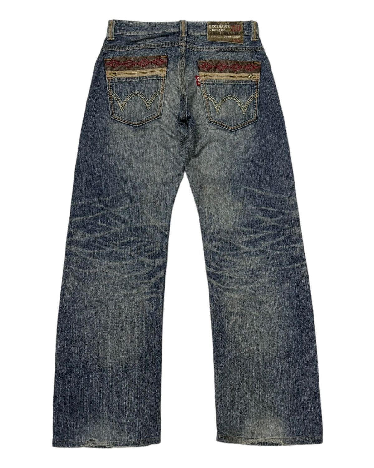 14th Addiction × Edwin × If Six Was Nine Vintage Baggy Edwin XU Distressed Denim Jeans Size US 31 - 8 Thumbnail