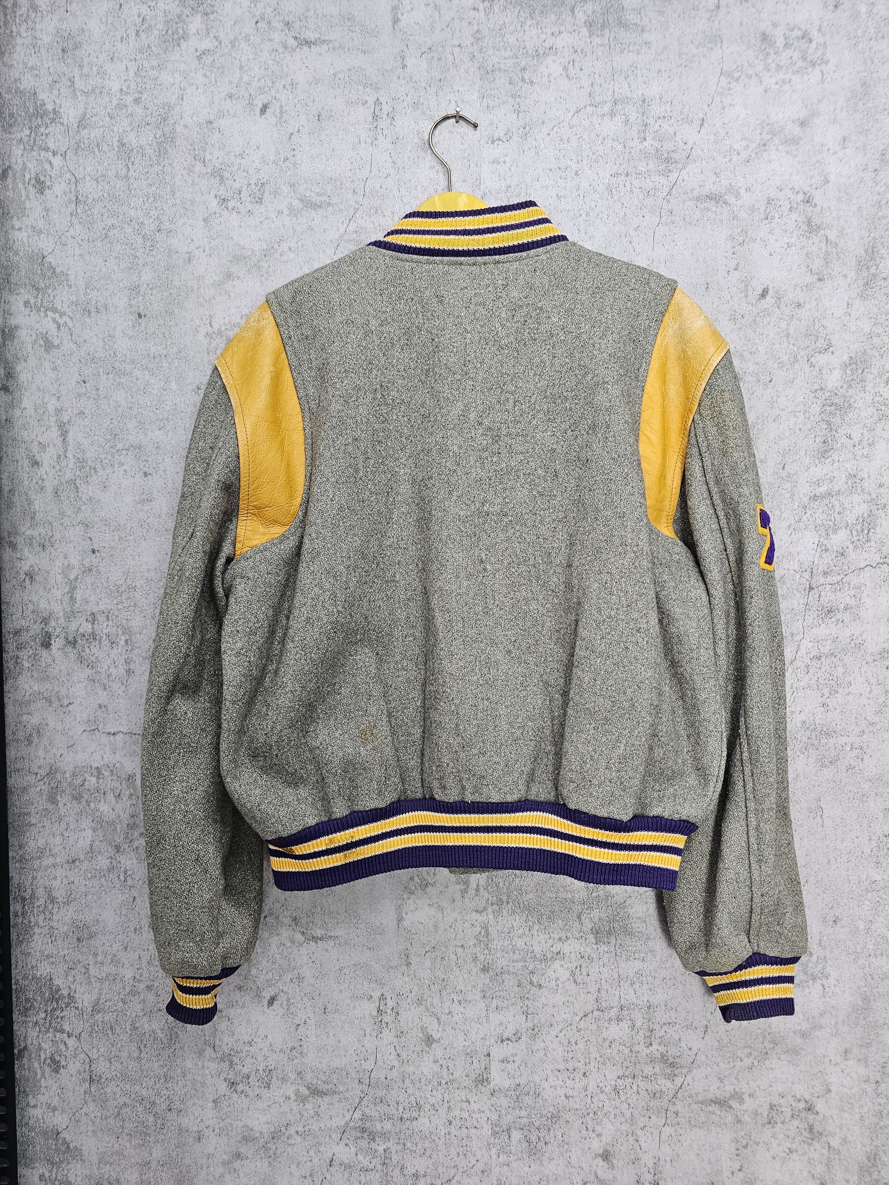 Other Vintage 80's HATCHERS Wool Leather Varsity Jacket J0097 Size US XL / EU 56 / 4 - 2 Thumbnail