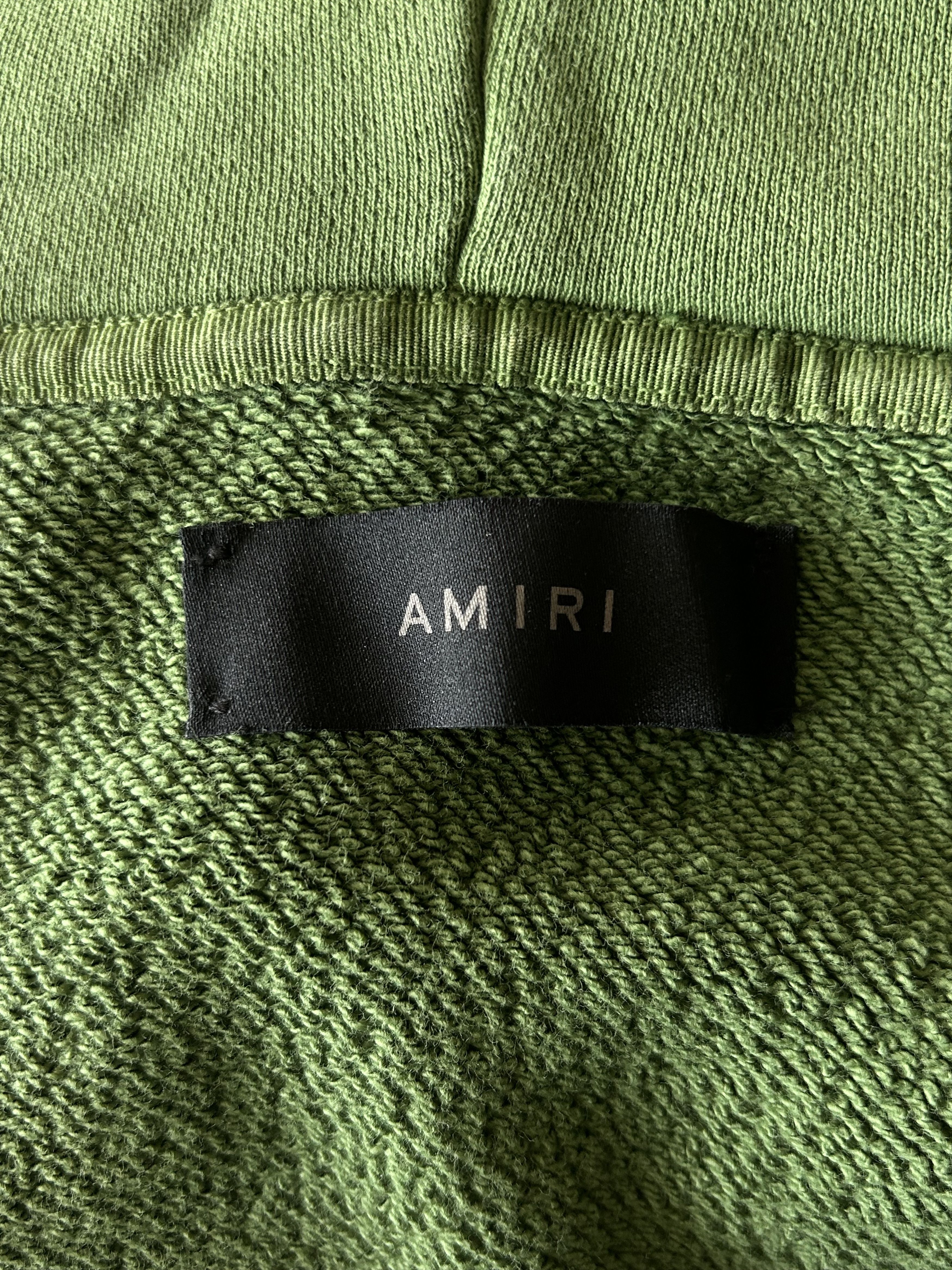 Amiri Amiri Green & Black Core Logo Shotgun Zip Up Hoodie Size US XXL / EU 58 / 5 - 3 Thumbnail