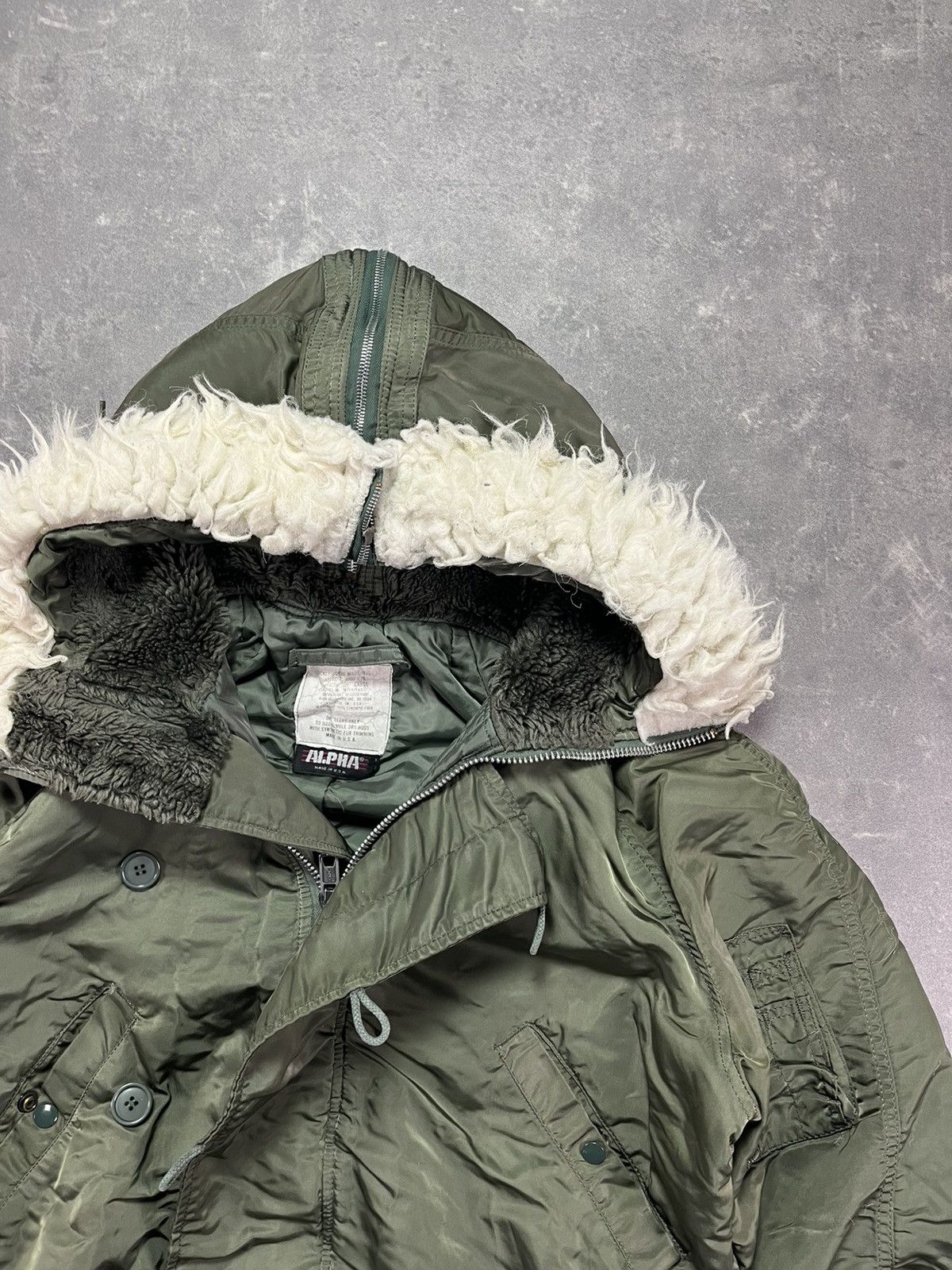 Alpha Industries 80s/90s Alpha Industries N-2B Faux Fur Hooded Bomber Jacket Size US XL / EU 56 / 4 - 6 Thumbnail