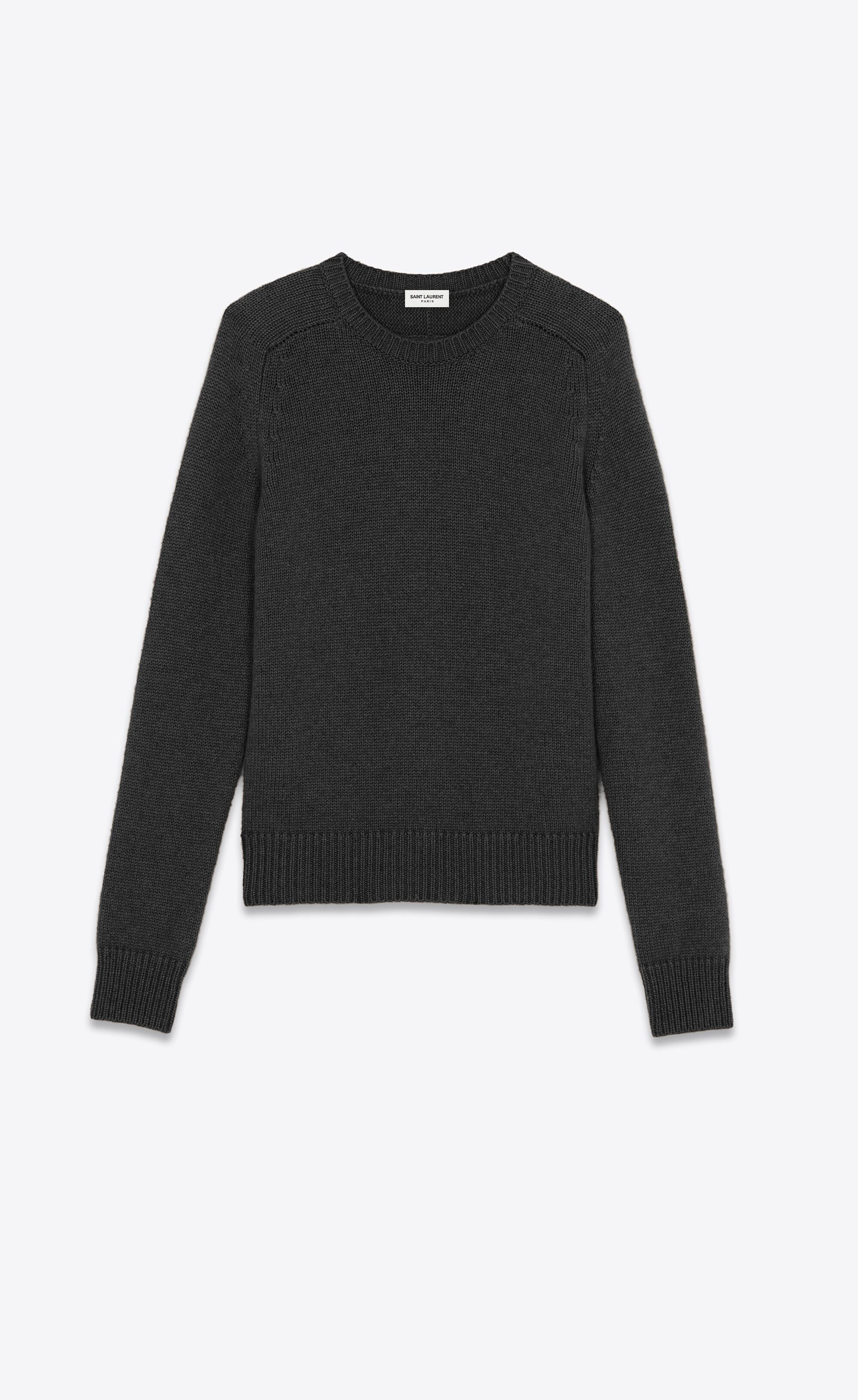 Saint Laurent Paris o1tr1nto0325 Wool Sweater in Black Size US S / EU 44-46 / 1 - 1 Thumbnail