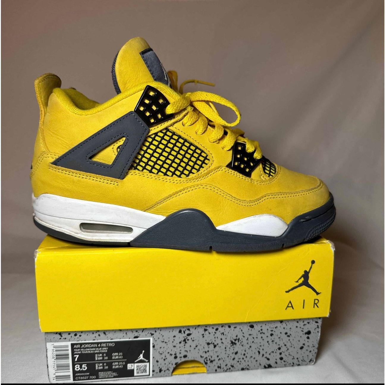Size 7 Nike Air Jordan 4 Retro PS Lightning 2021 Men's Shoes