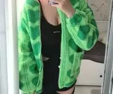 Other Heart Print Women Jacket Winter Warm Zipper Size S / US 4 / IT 40 - 4 Thumbnail