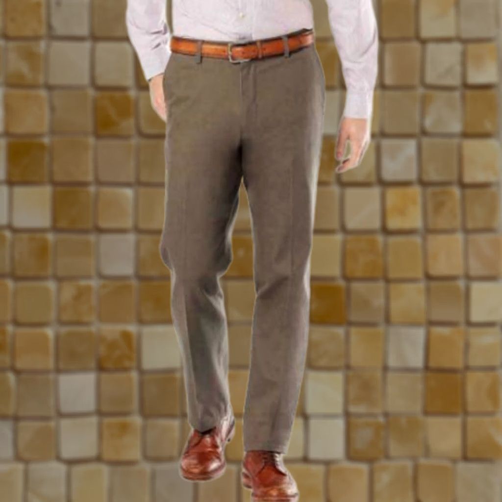 Dockers DOCKERS Shirt Mens 38 Gray Stripe Straight Dress Pants Flat Front Signature Khaki Polyester Cotton Blend 34 Inseam 34 Mens Size US 38 / EU 54 - 1 Preview