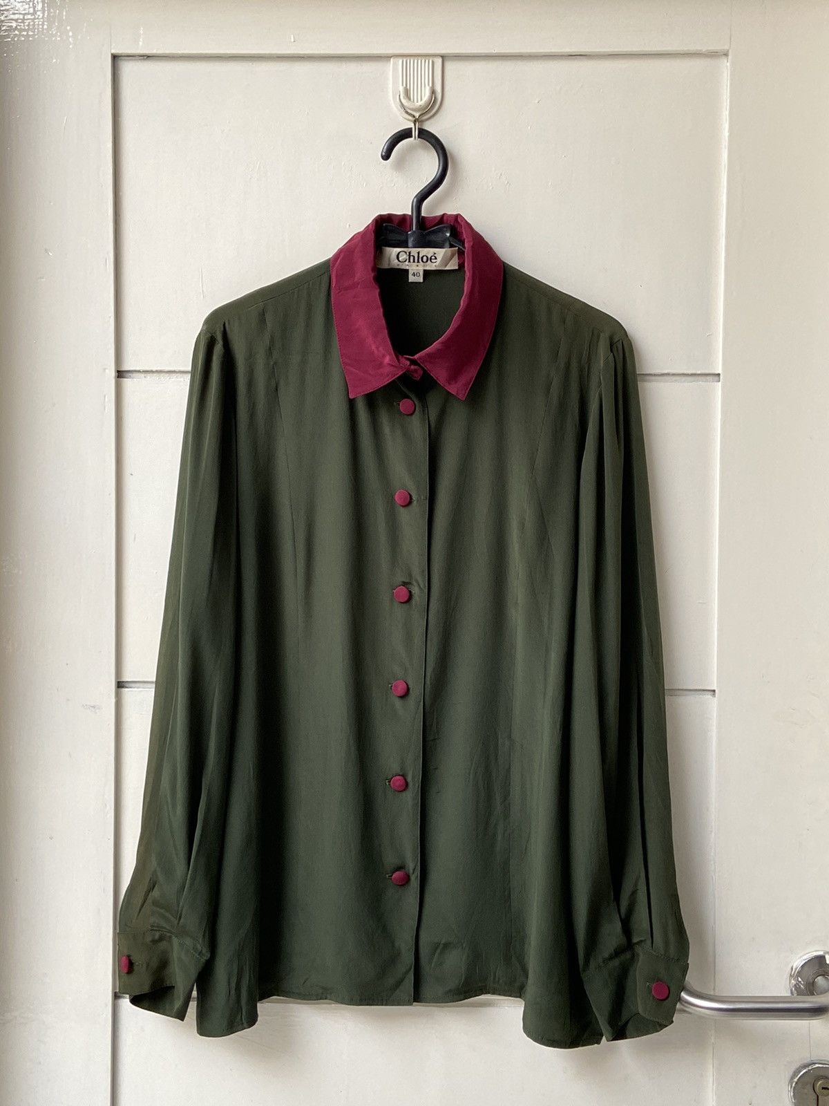Chloe CHLOE PARIS Green Blouse Size S / US 4 / IT 40 - 9 Thumbnail