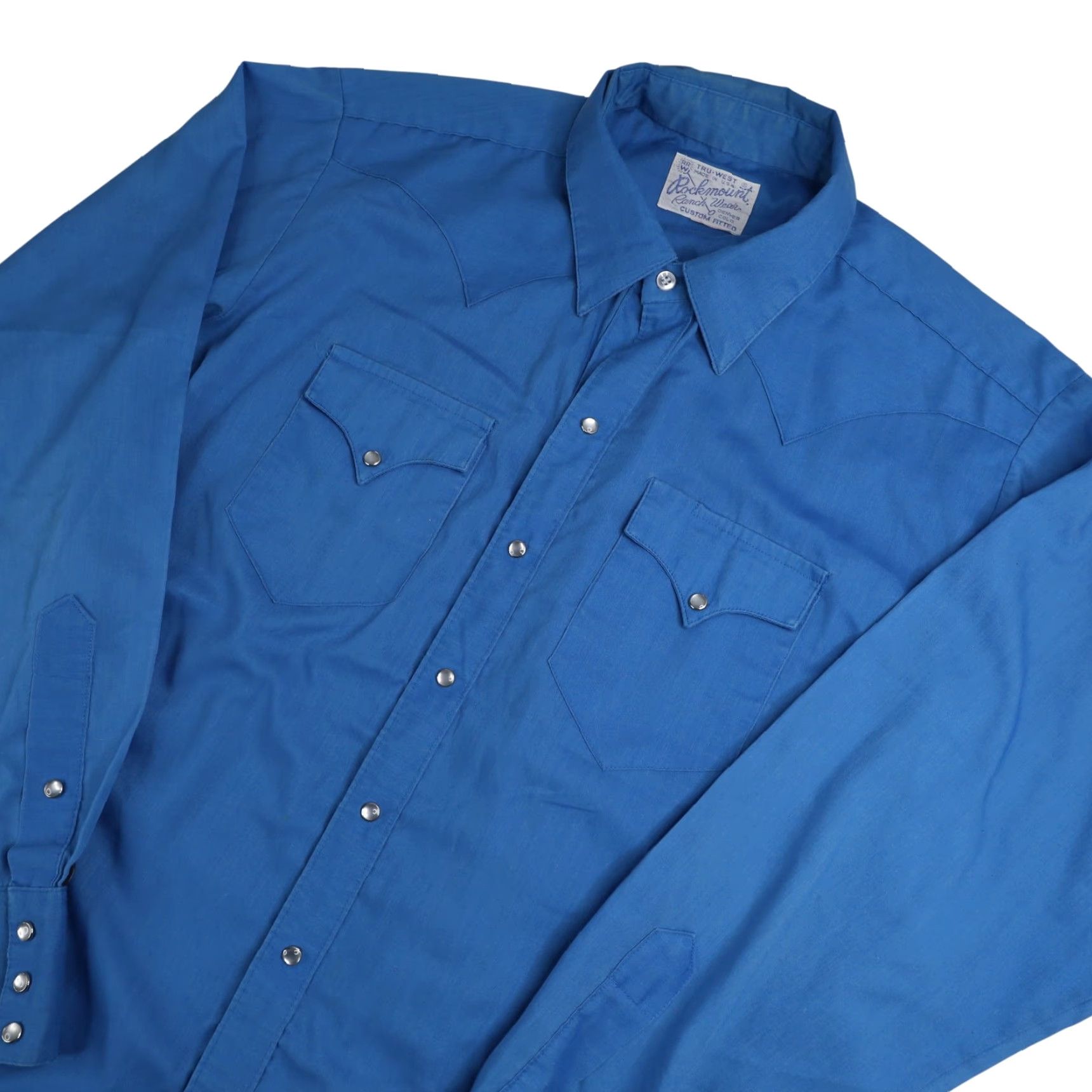 Rockmount Ranch Wear VINTAGE Rockmount Ranch Wear Pearl Snap Western Shirt XL Men Blue Size US XL / EU 56 / 4 - 2 Thumbnail