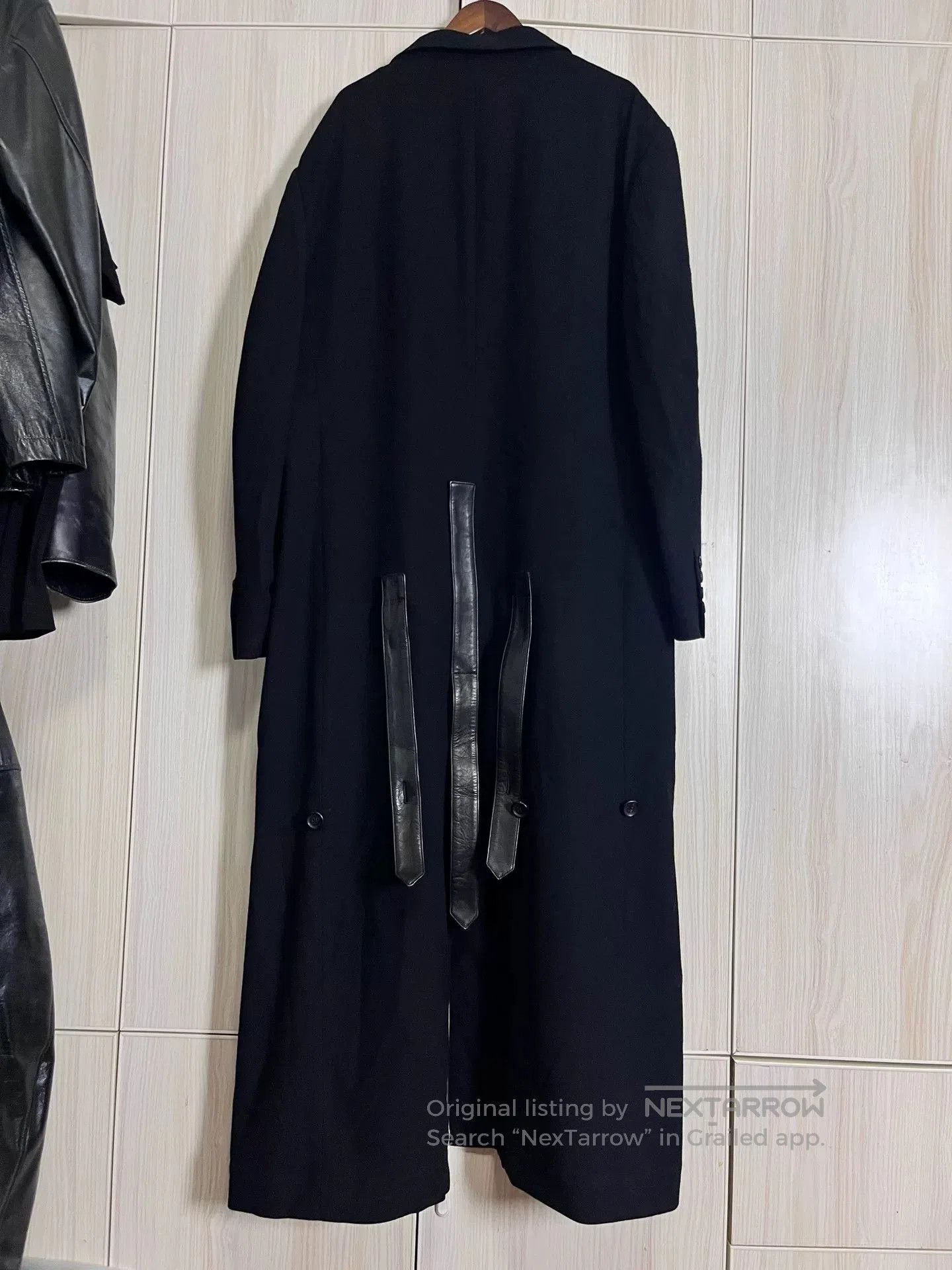 Yohji Yamamoto Yohji Yamamoto Black Striped Coat. Size US XL / EU 56 / 4 - 4 Thumbnail