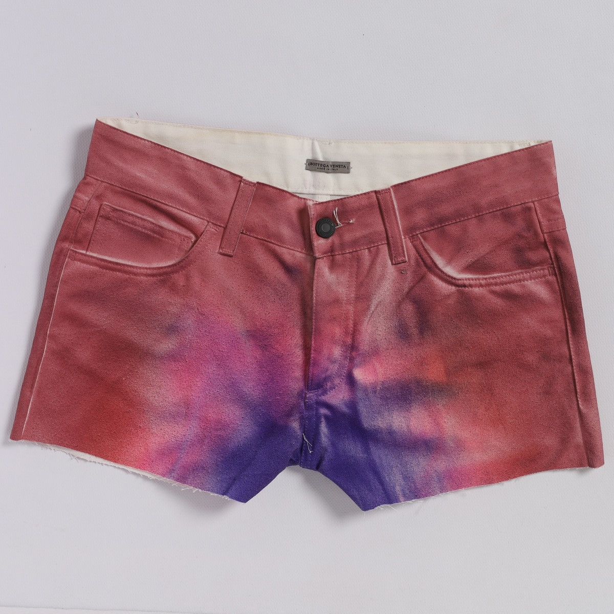 Bottega Veneta Bottega Veneta Tye Dye Multicolor Cropped Jeans Denim Shorts Size 27" / US 4 / IT 40 - 1 Thumbnail