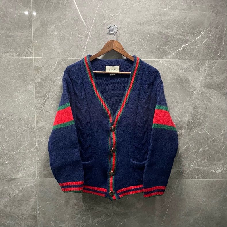Gucci Gucci Blue, red and green cardigan jacket 2502-Nextarrow Size US XS / EU 42 / 0 - 3 Thumbnail
