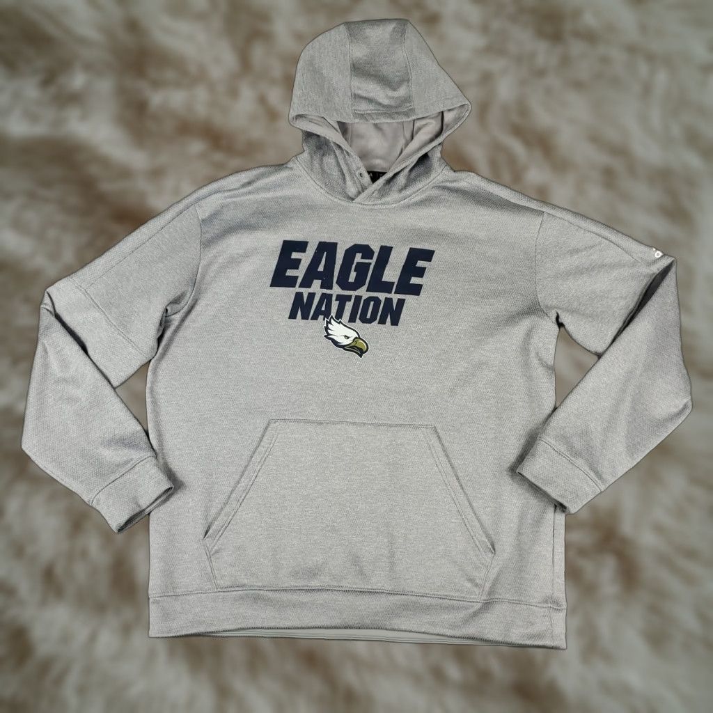 Adidas Adidas Hoodie Mens Size XL Gray Pullover Sweatshirt Knit Mock Neck Logo Pockets All Seasons Sports Size US XL / EU 56 / 4 - 1 Thumbnail