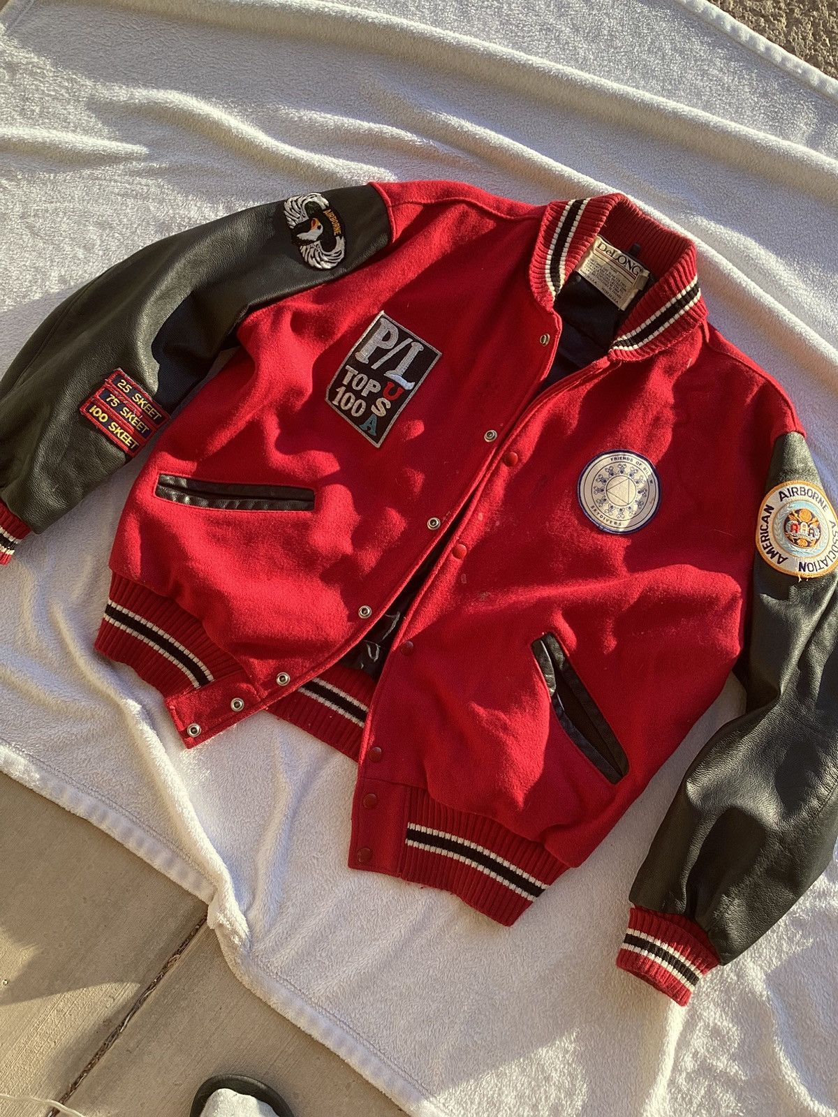 Delong × Vintage Vtg United States airborne Air Force button up wool jacket Size US L / EU 52-54 / 3 - 2 Thumbnail