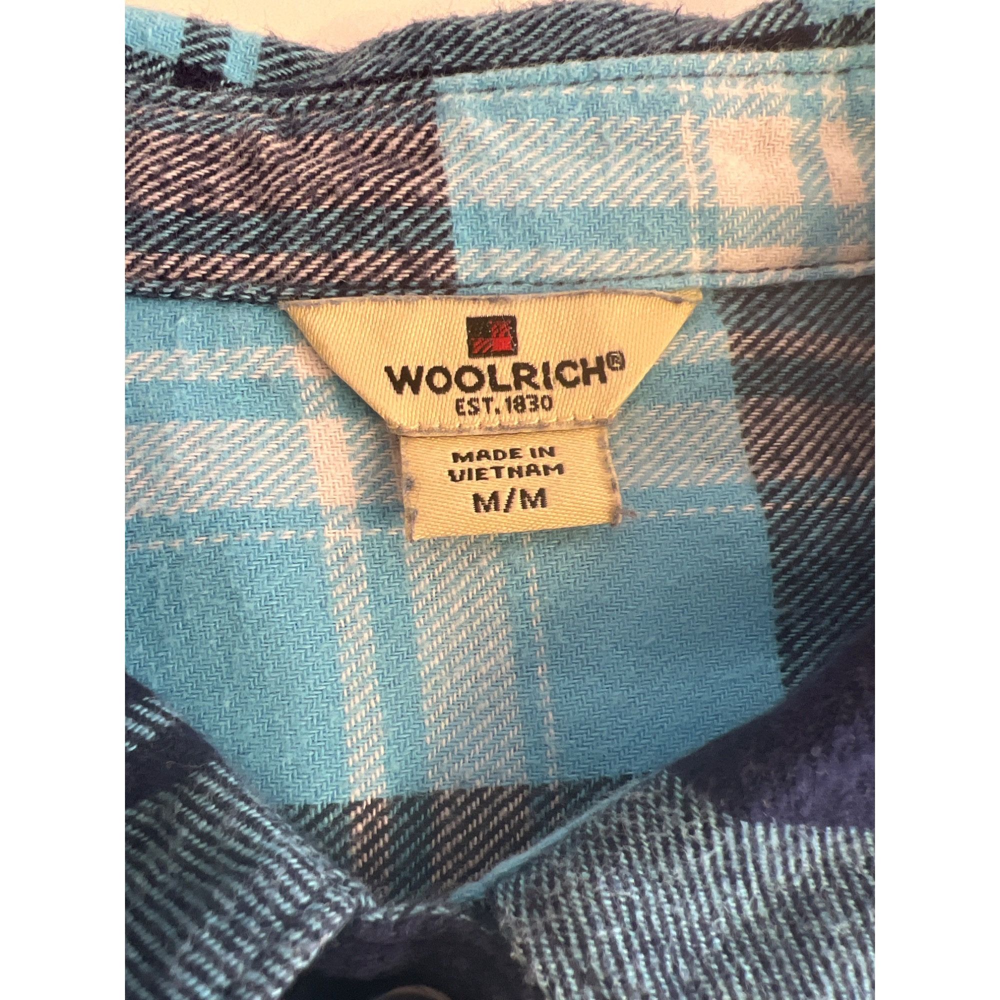 Woolrich Woolen Mills Woolrich Womens Blue Plaid Button-Up Shirt M/M 100% Cotton M Size M / US 6-8 / IT 42-44 - 4 Thumbnail