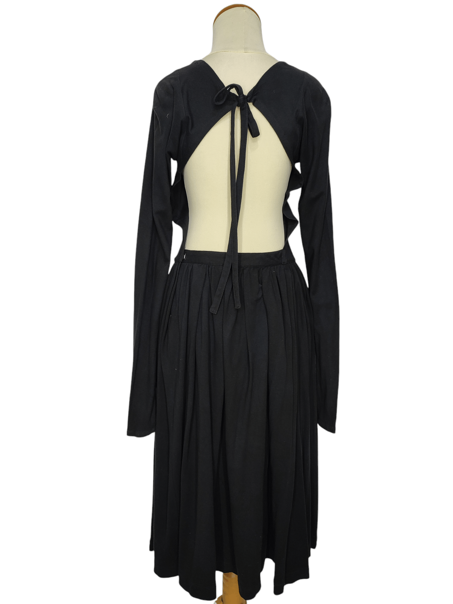 ARCHIVE📕Backless Pleated Dress Rare Openback Volume Piece