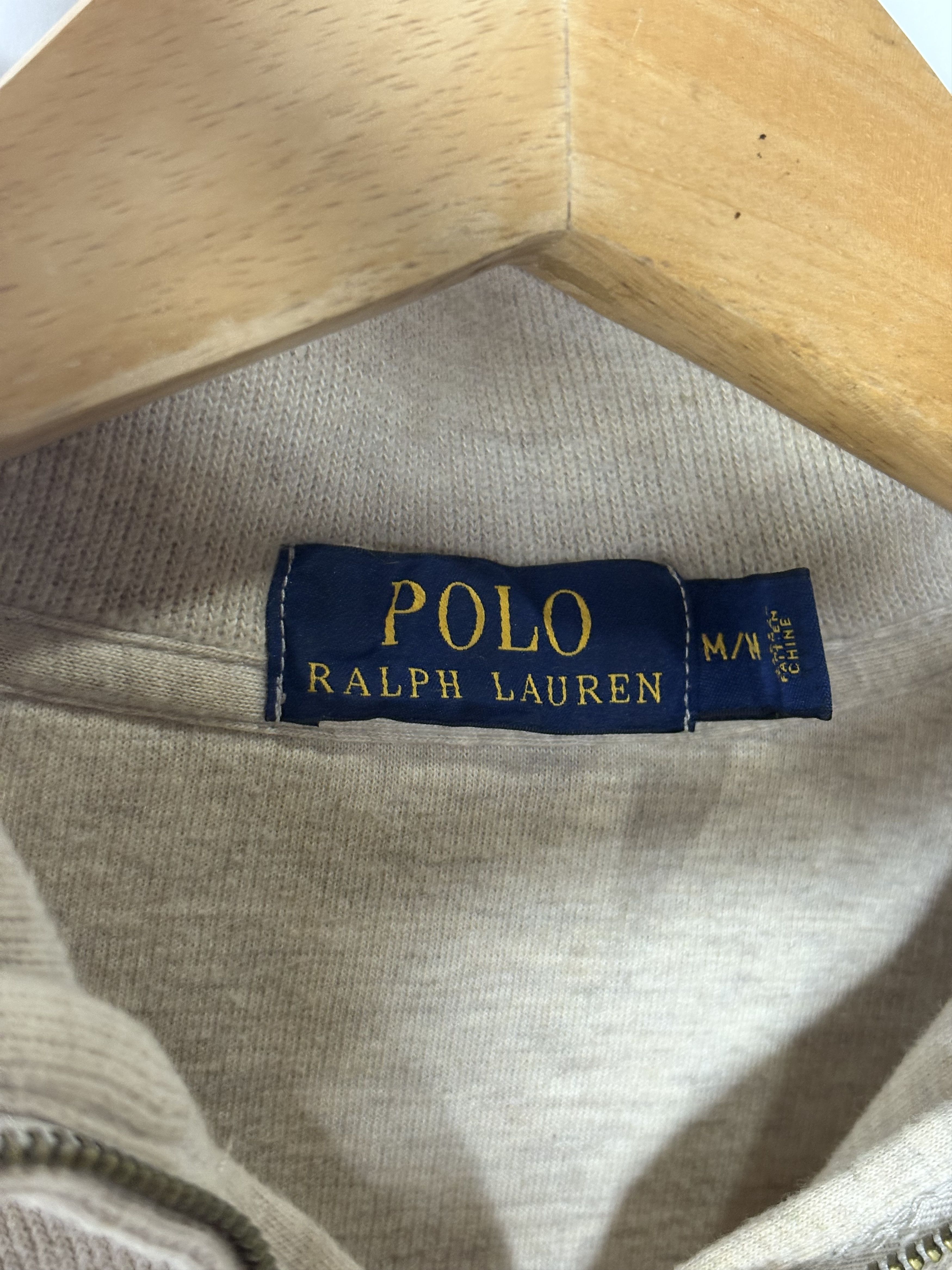 Polo Ralph Lauren VTG Polo Ralph Lauren Sweater Mens Medium Cream Half Zip Size US M / EU 48-50 / 2 - 5 Thumbnail