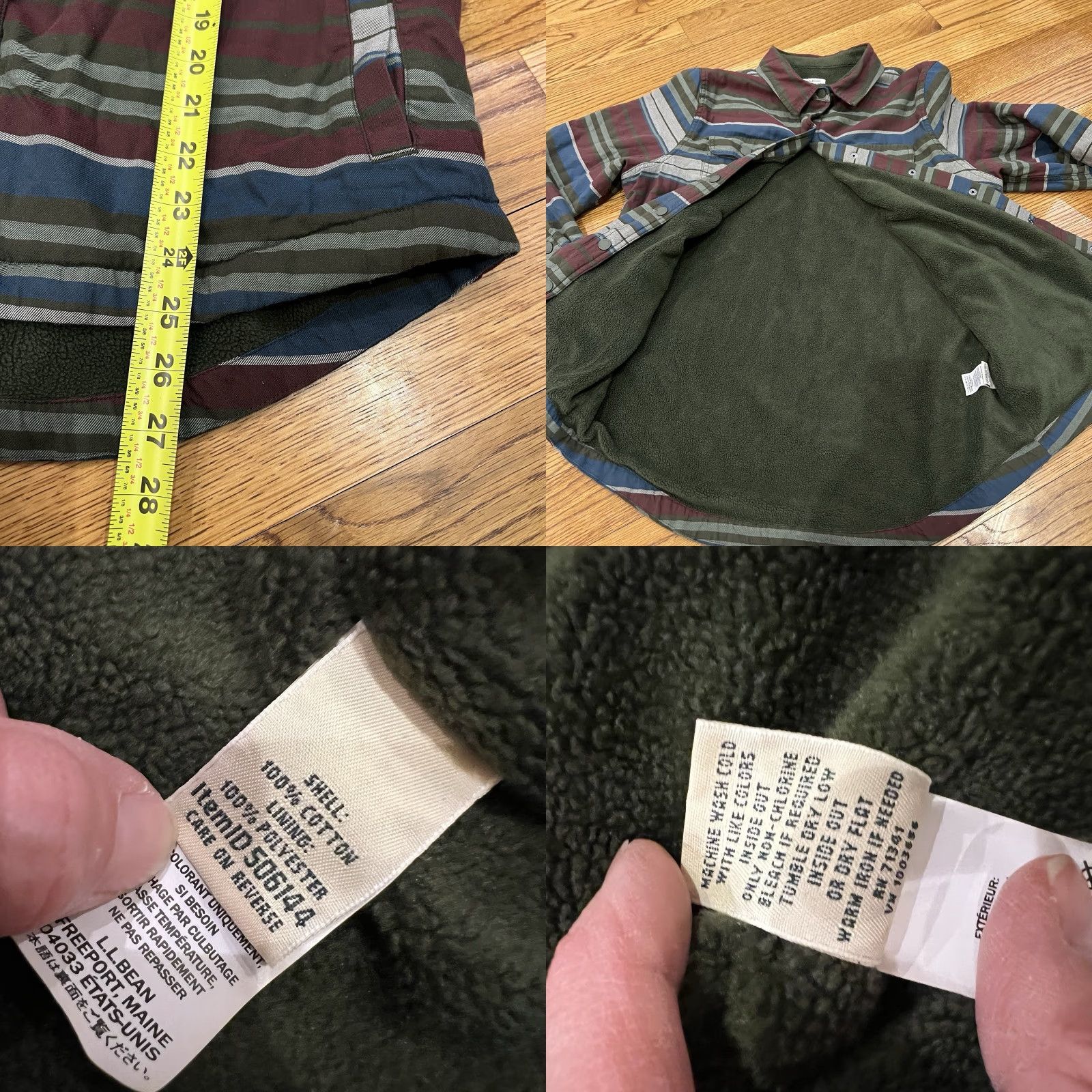Vintage VINTAGE L.L. BEAN Women's Flannel Shirt Size M Long Sleeve Casual Outdoor 90s Stripe Size M / US 6-8 / IT 42-44 - 8 Thumbnail