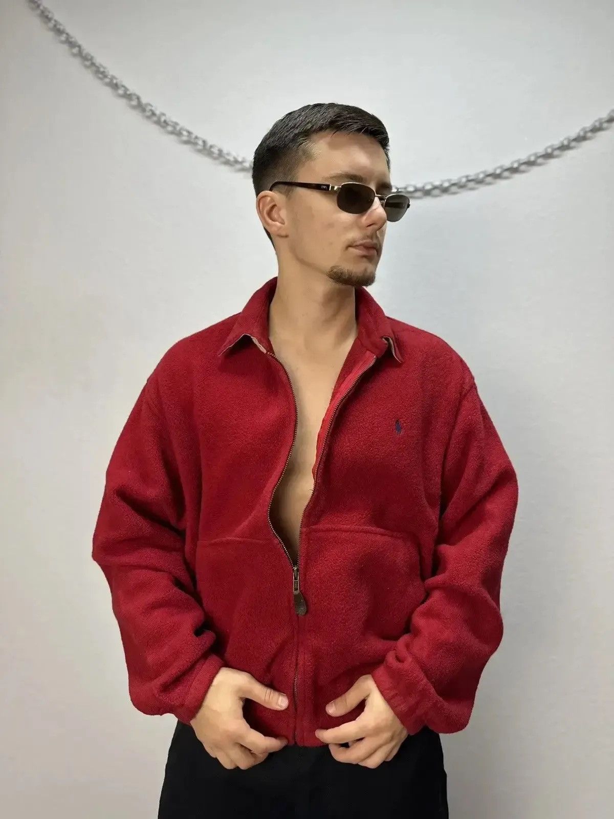 Polo Ralph Lauren Vintage Polo Ralph Lauren fleece Jacket full zip Size US M / EU 48-50 / 2 - 1 Thumbnail
