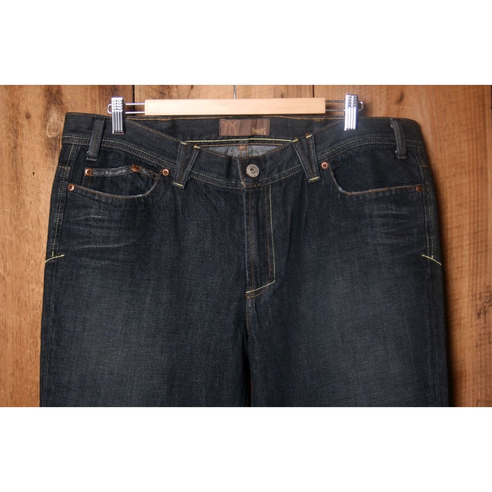 Vintage YANUK Jeans Bootcut 6-Pocket Boyfriend 100% Cotton Regular Women Adult 36 Blue Denim 34 Inseam 36 W38.5 L34 Size 25" / US 0 / IT 36 - 2 Thumbnail