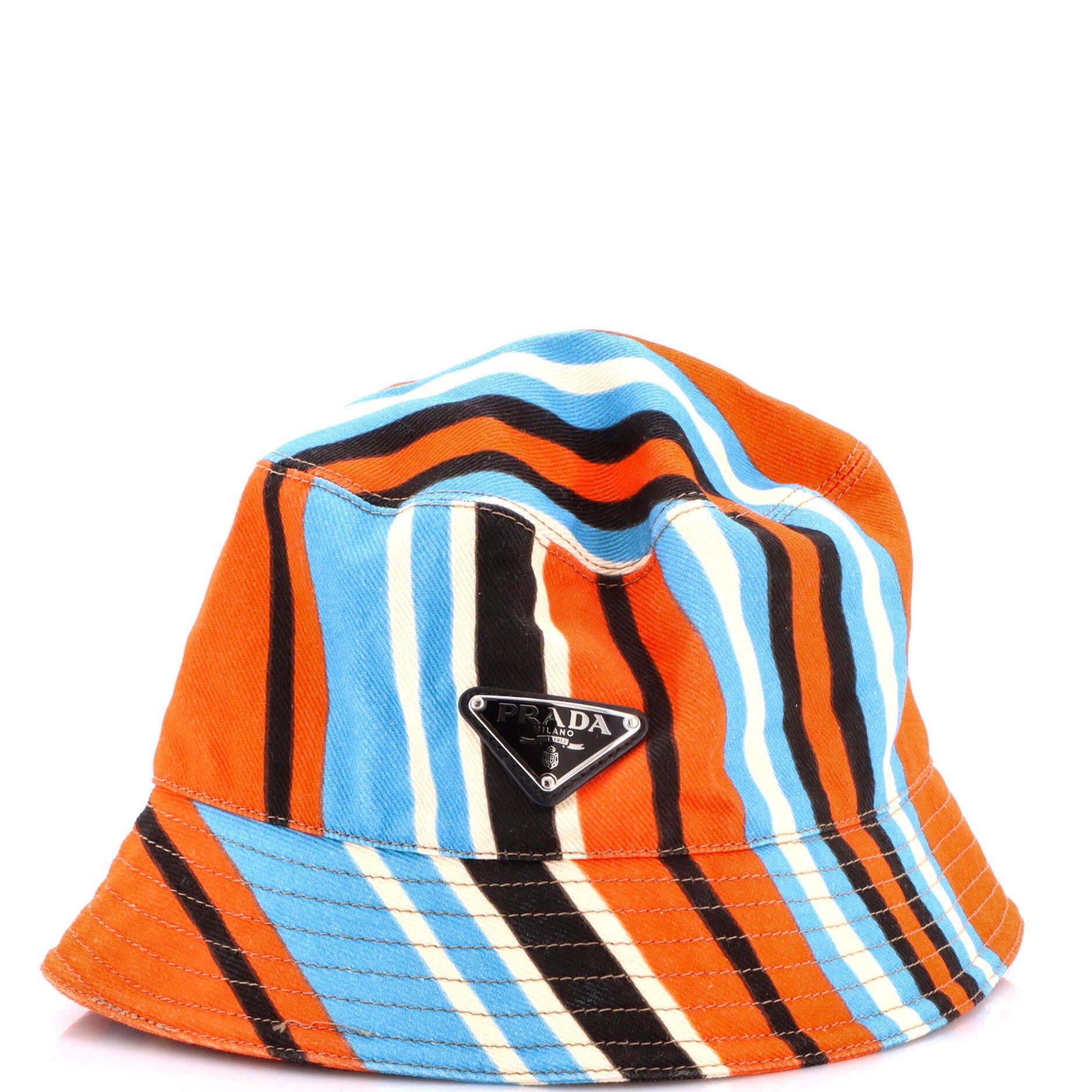 Prada Triangle Logo Bucket Hat Size ONE SIZE - 1 Thumbnail