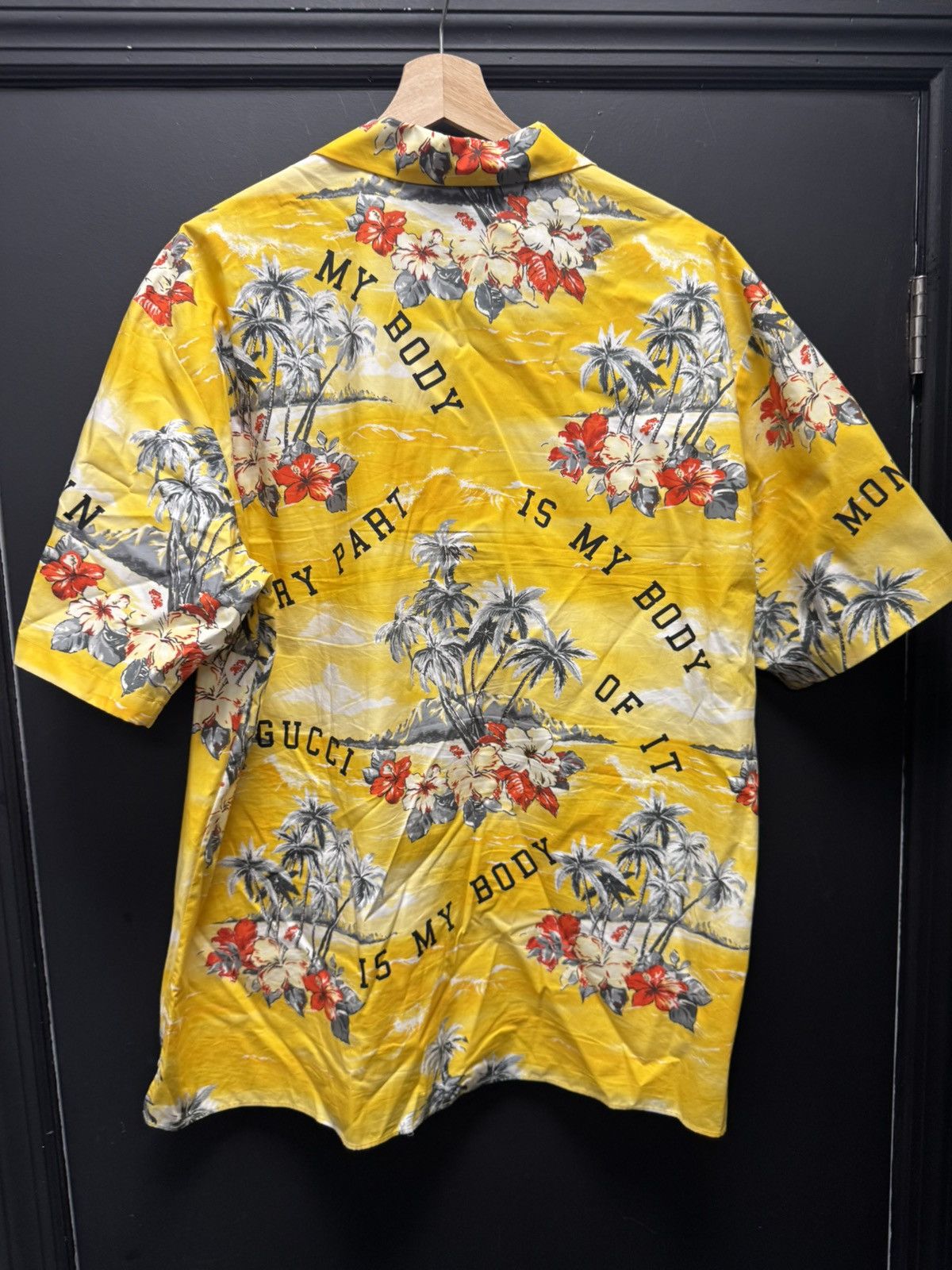 Gucci Gucci Printed Bowling Shirt Yellow/Red Size US XXL / EU 58 / 5 - 2 Thumbnail