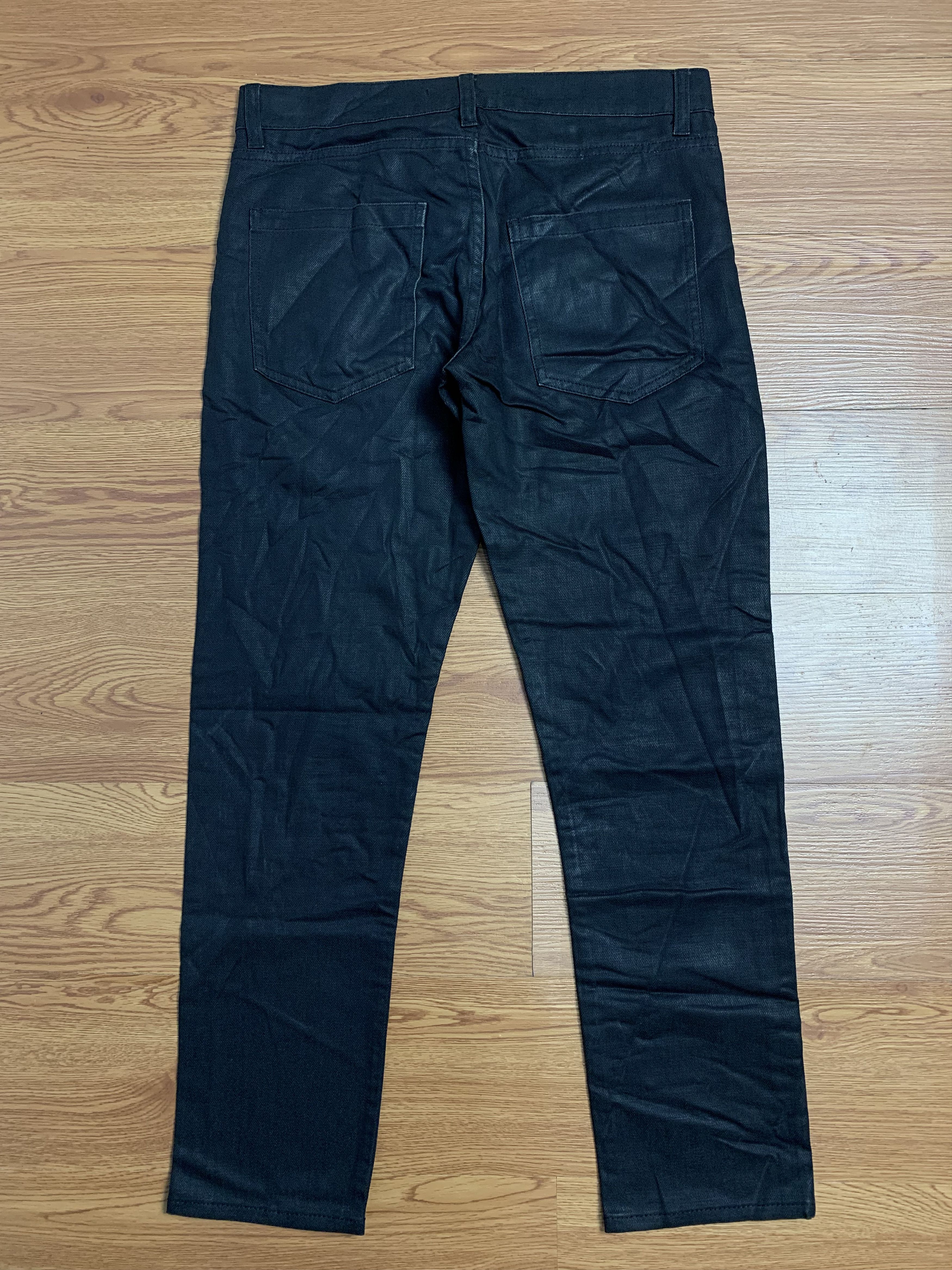 Raf Simons Raf Simons Black Coated Denim Size US 31 - 4 Thumbnail