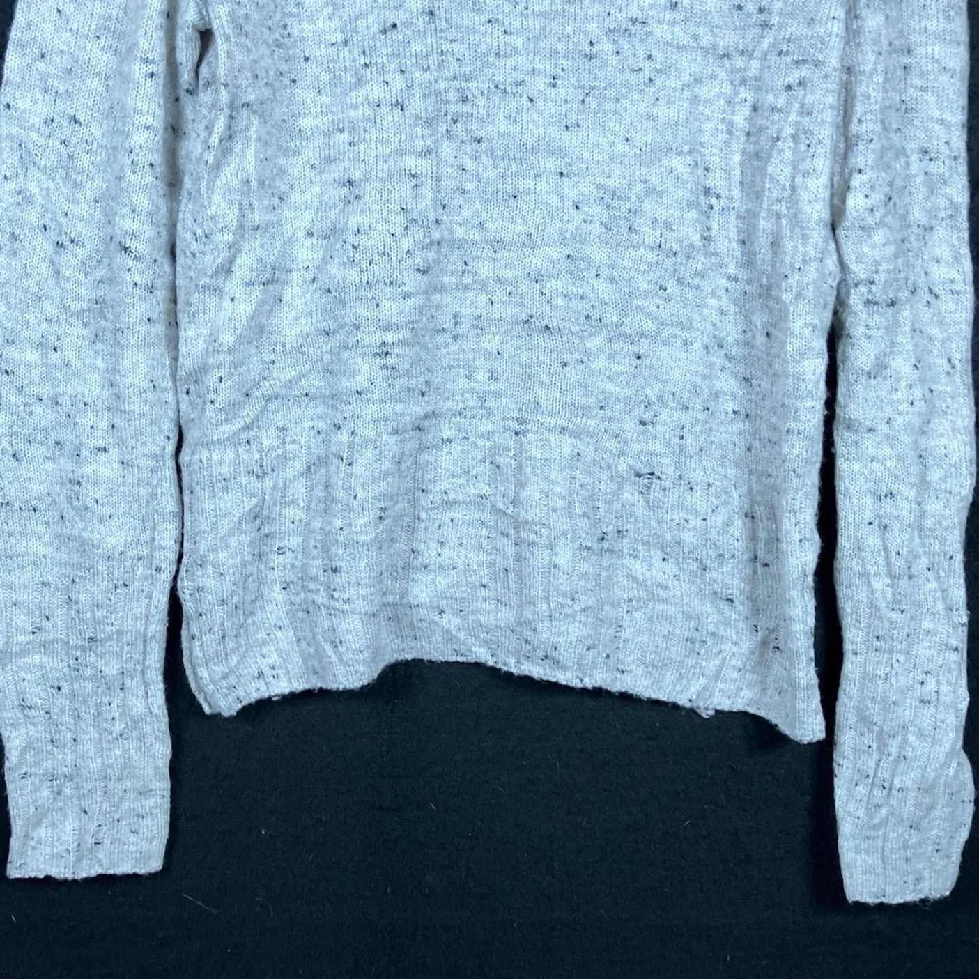 Madewell Madewell Womens Sweater Gray Marled Speckle Mock Neck Wool Blend XS Pullover Knit Winter Fall Long Sleeve Womens Size XS / US 0-2 / IT 36-38 - 3 Thumbnail