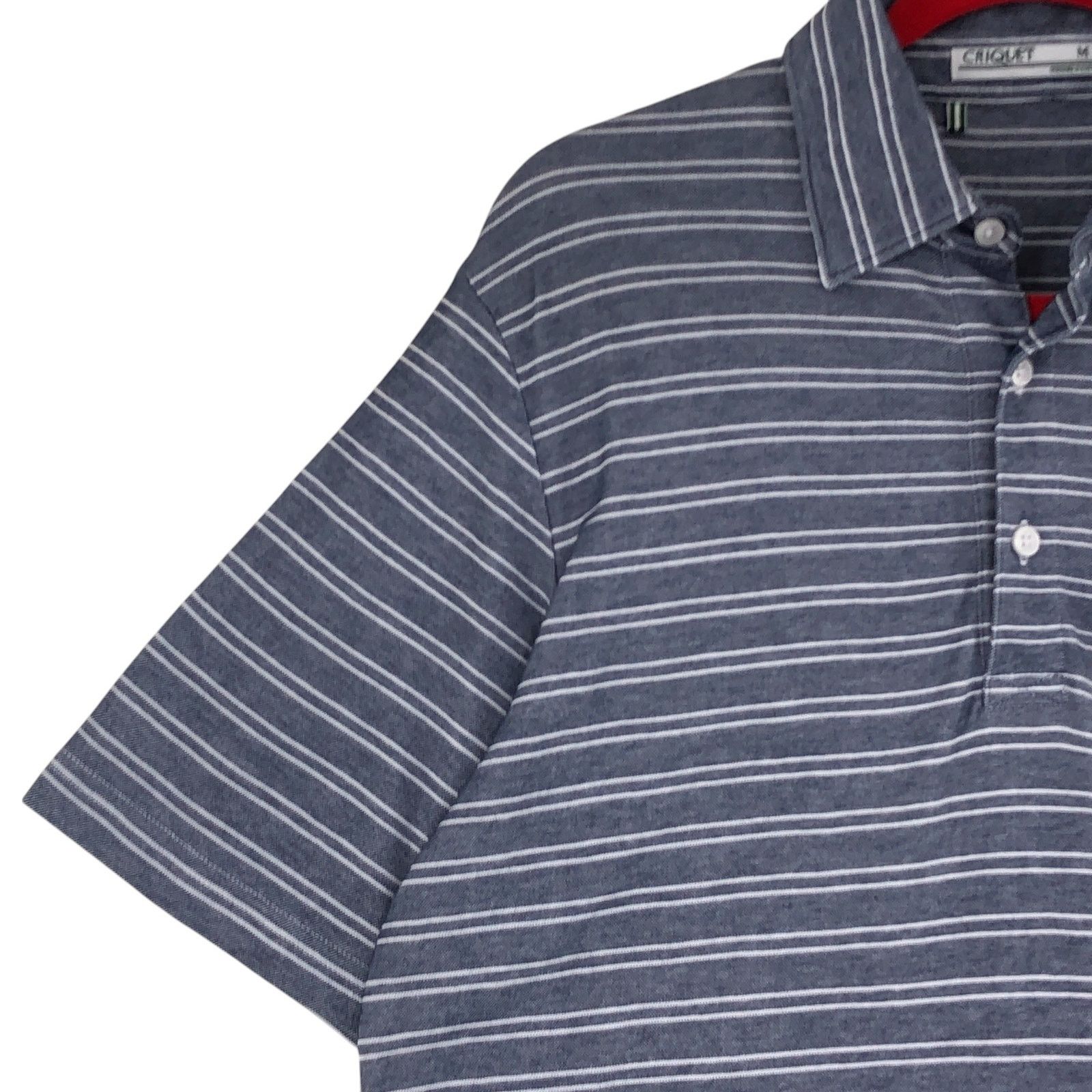 Criquet Criquet Men Size M Polo Shirt Short Sleeve Striped Gray Logo Size US M / EU 48-50 / 2 - 6 Thumbnail
