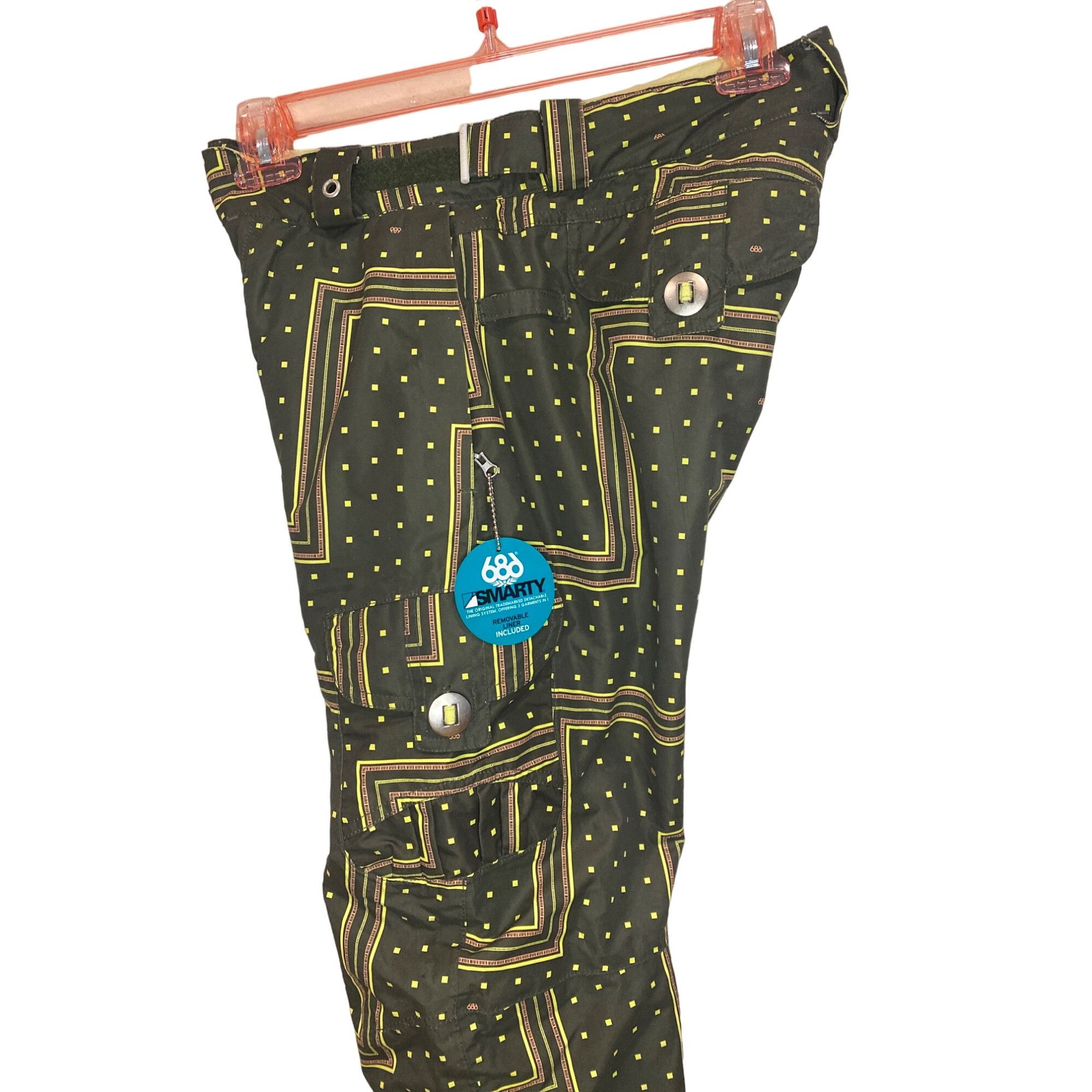 686 NWT 686 Smarty Original Cargo Ski Pants Zig Zag W's S Remove Size 28" / US 6 / IT 42 - 15 Thumbnail