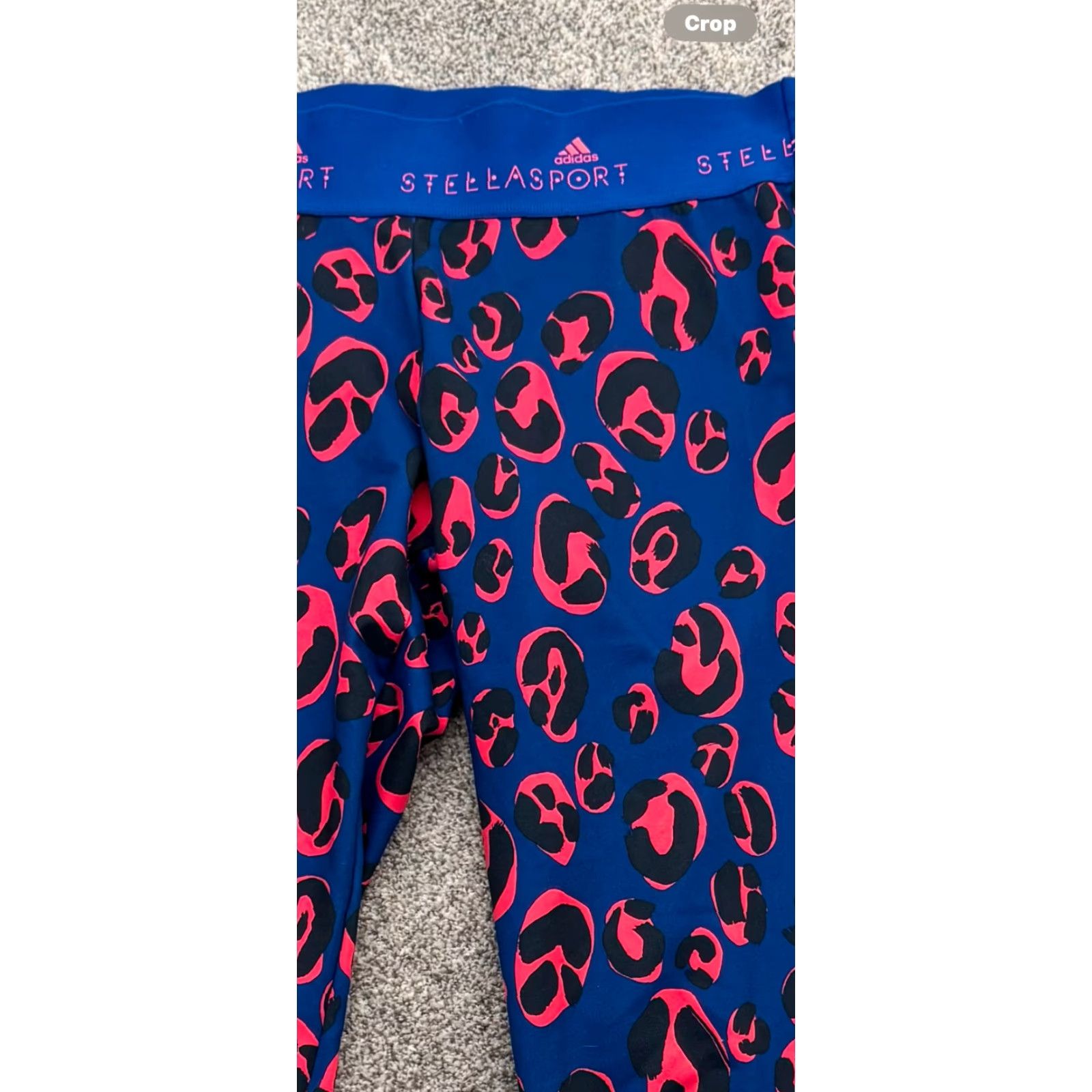 Adidas Adidas Stellasport Leggings Womens Medium Climalite Abstract Leopard Gym Yoga Size 32" / US 10 / IT 46 - 2 Thumbnail