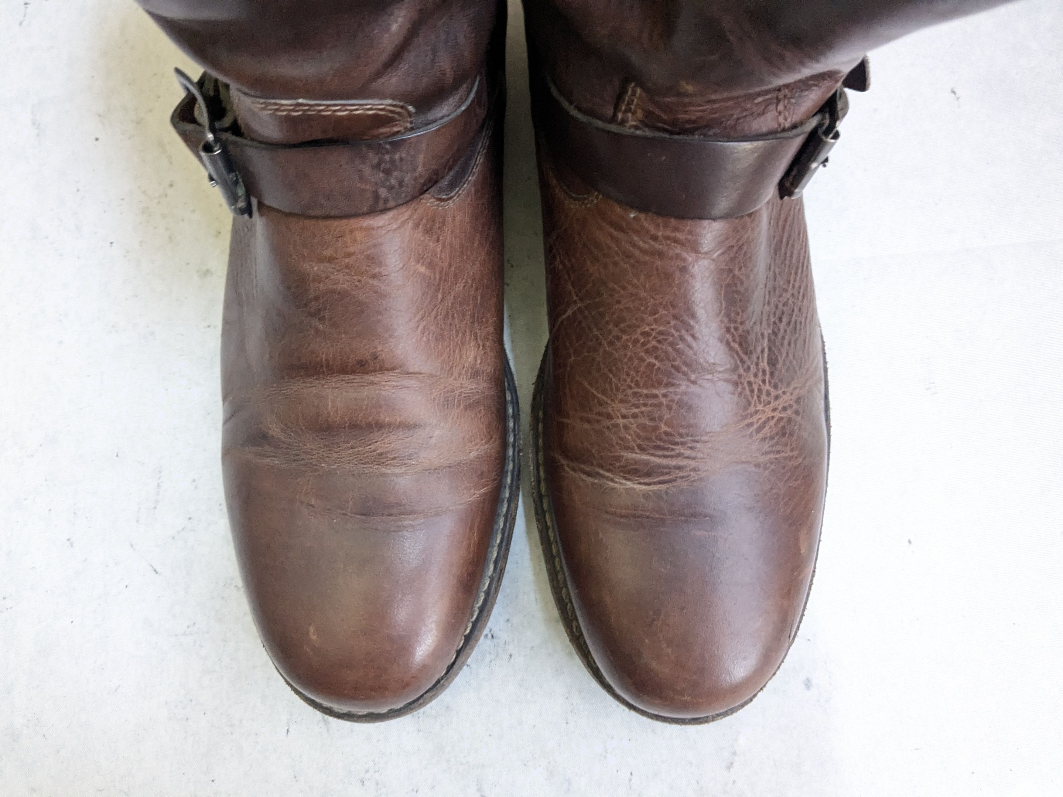 Frye Frye Engineer Boots Brown 10 M Leather Buckle Size US 10 / EU 43 - 2 Thumbnail