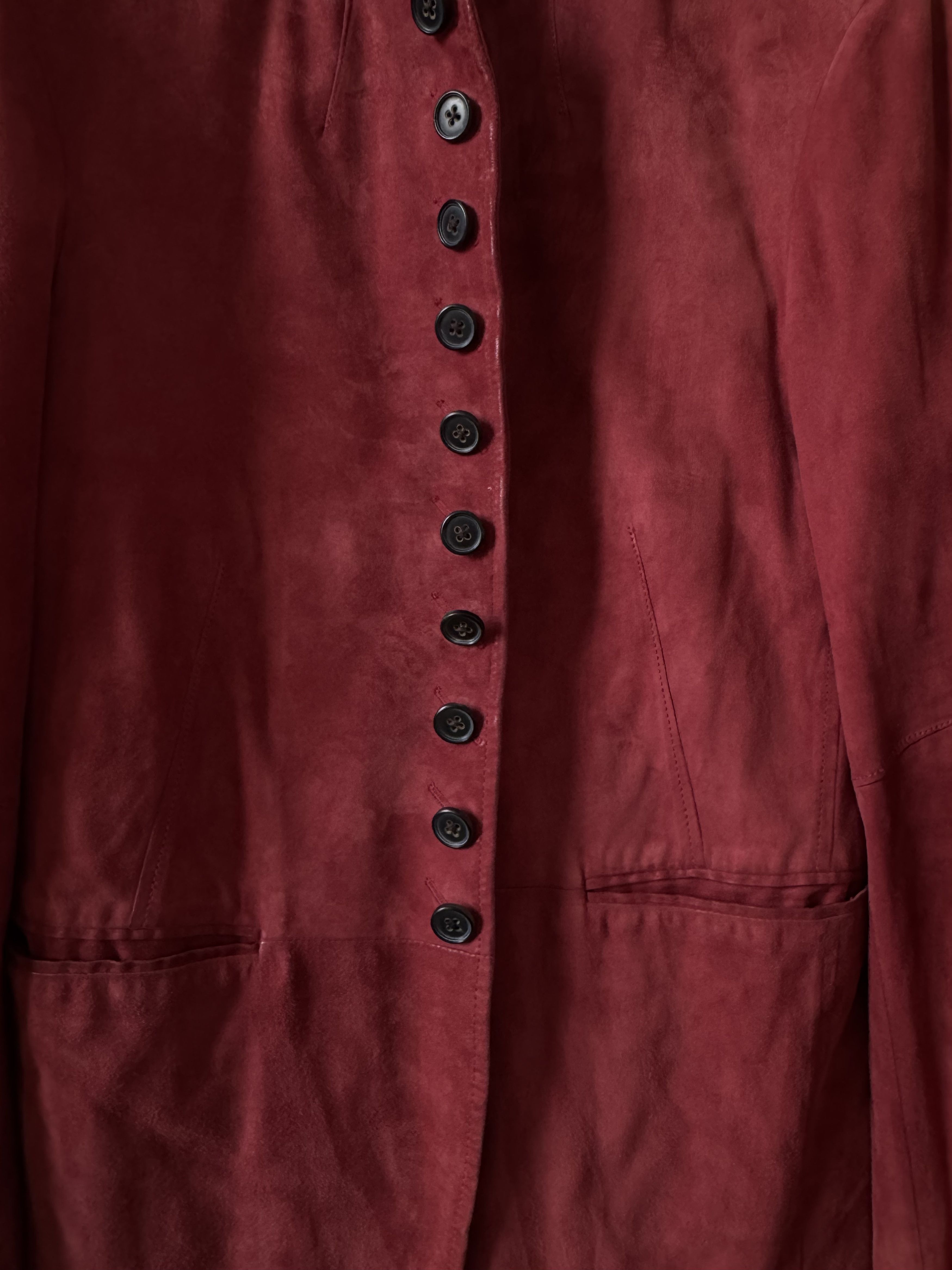 John Varvatos JOHN VARVATOS PINK SUEDE MULTIBUTTON JACKET Size 46R - 4 Thumbnail