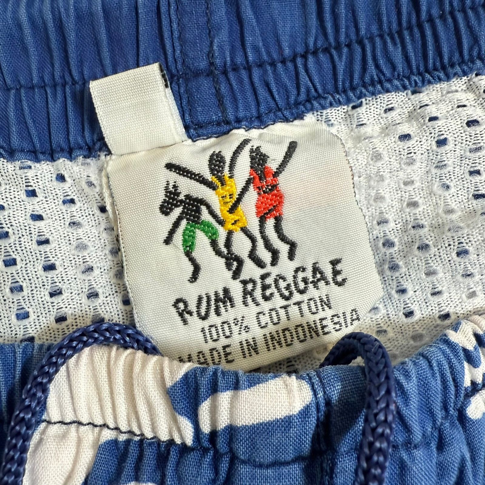 Vintage VTG Rum Reggae Dolphin Shorts 90s Blue Surf Swim Trunks XL Size US 36 / EU 52 - 3 Thumbnail