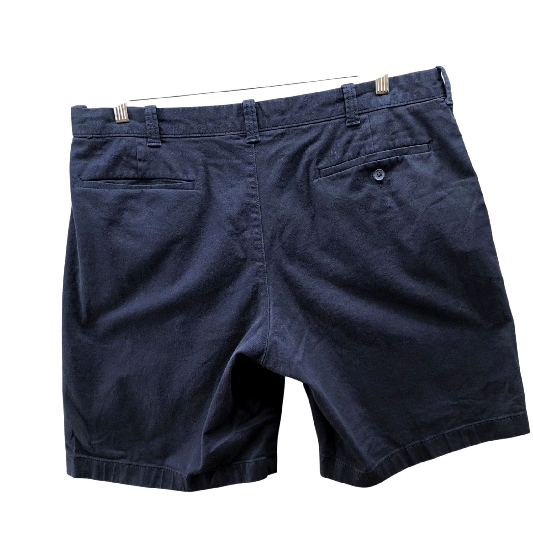 J.Crew J. Crew 9'' Flex Chino Shorts Mens 38 Navy Blue Flat Front Stretch Regular Color Blue Pocket Zipper Closure Casual Mens Size US 38 / EU 54 - 2 Thumbnail