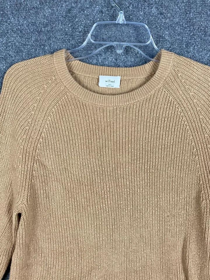 Other Wilfred Sweater Women's 2XS Pullover Knit Beige Crew Neck Size XXS / US 00 / IT 34 - 2 Thumbnail