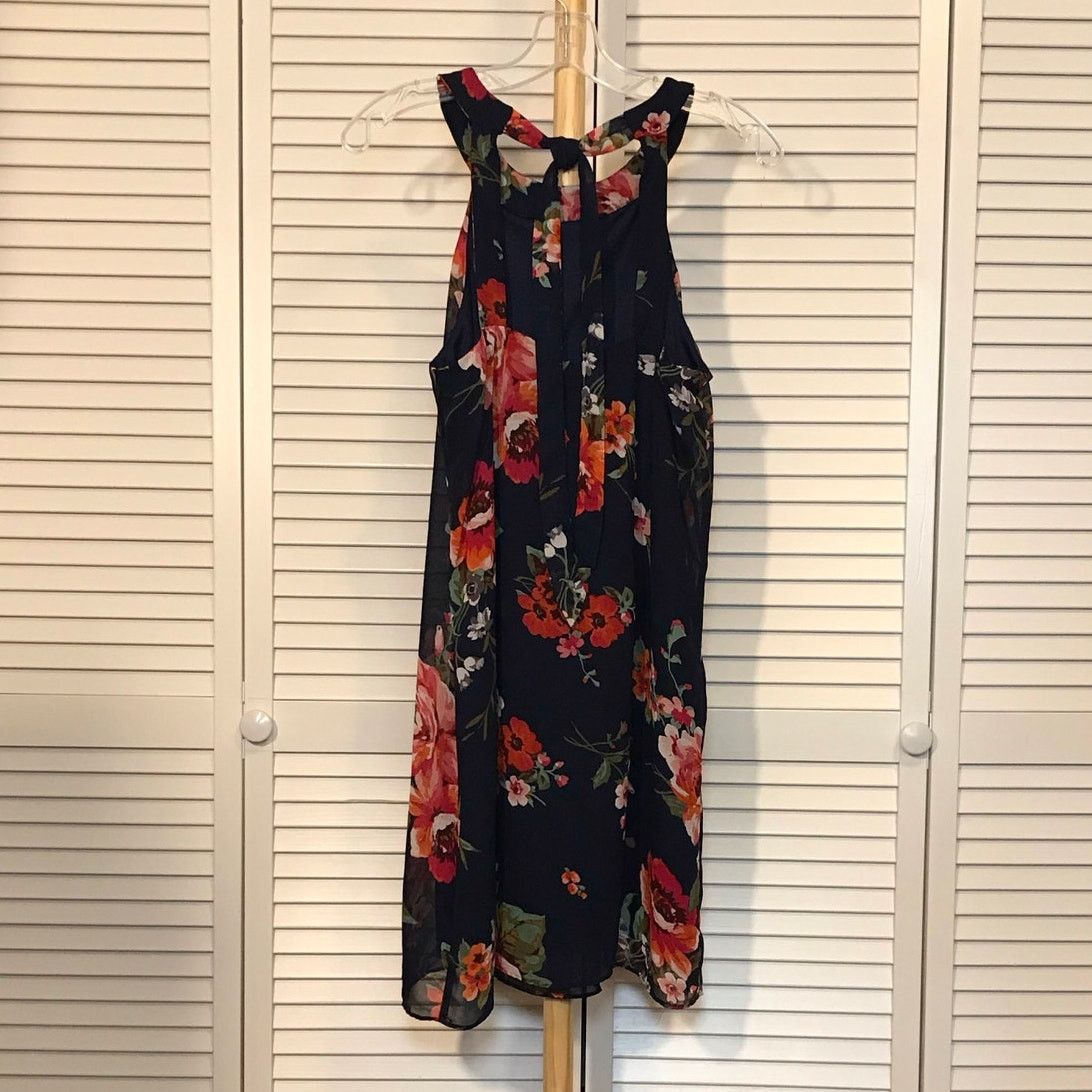 Other IZ Byer Floral Halter Sleeveless Lined Shift Midi Dress L Size L / US 10 / IT 46 - 2 Thumbnail