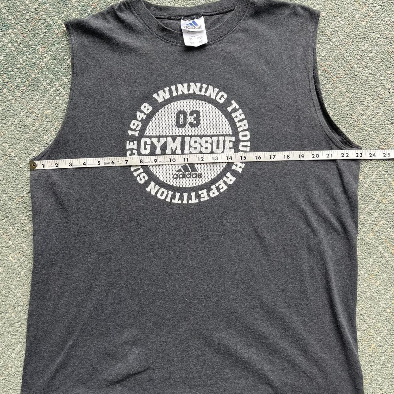 Adidas Adidas Grey Sleeveless Tank Top Size Large Size US L / EU 52-54 / 3 - 5 Thumbnail